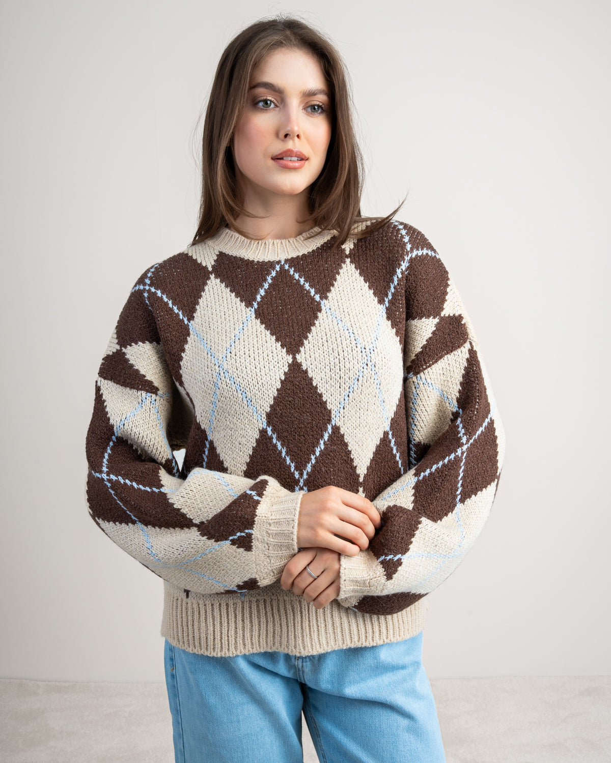Geometric Triangle Knitwear Pullover