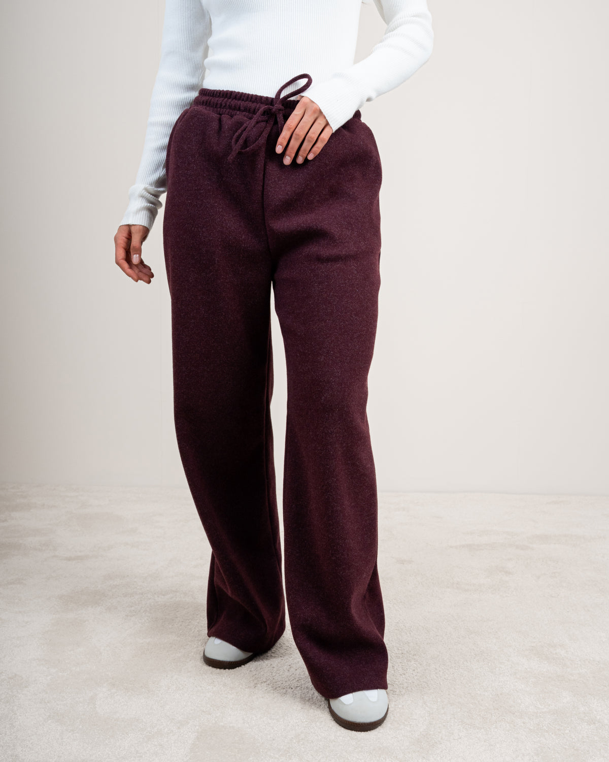 Wool Trousers With Drawstring Waist