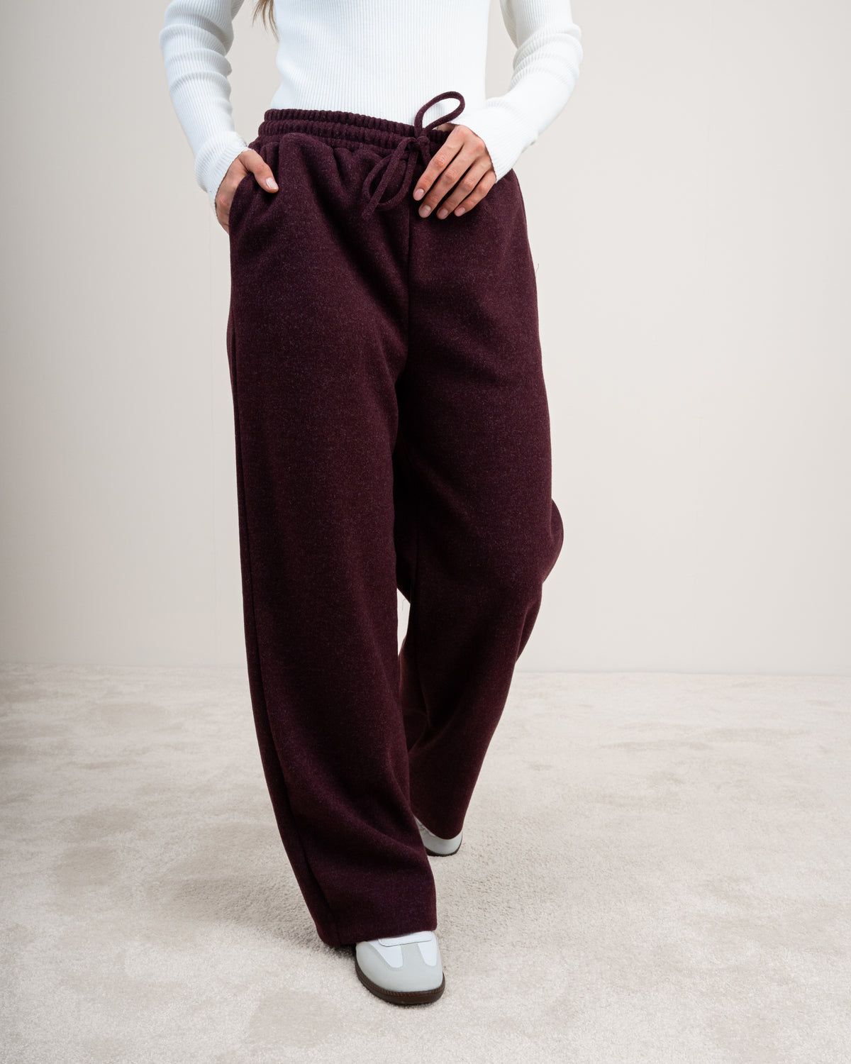 Wool Trousers With Drawstring Waist