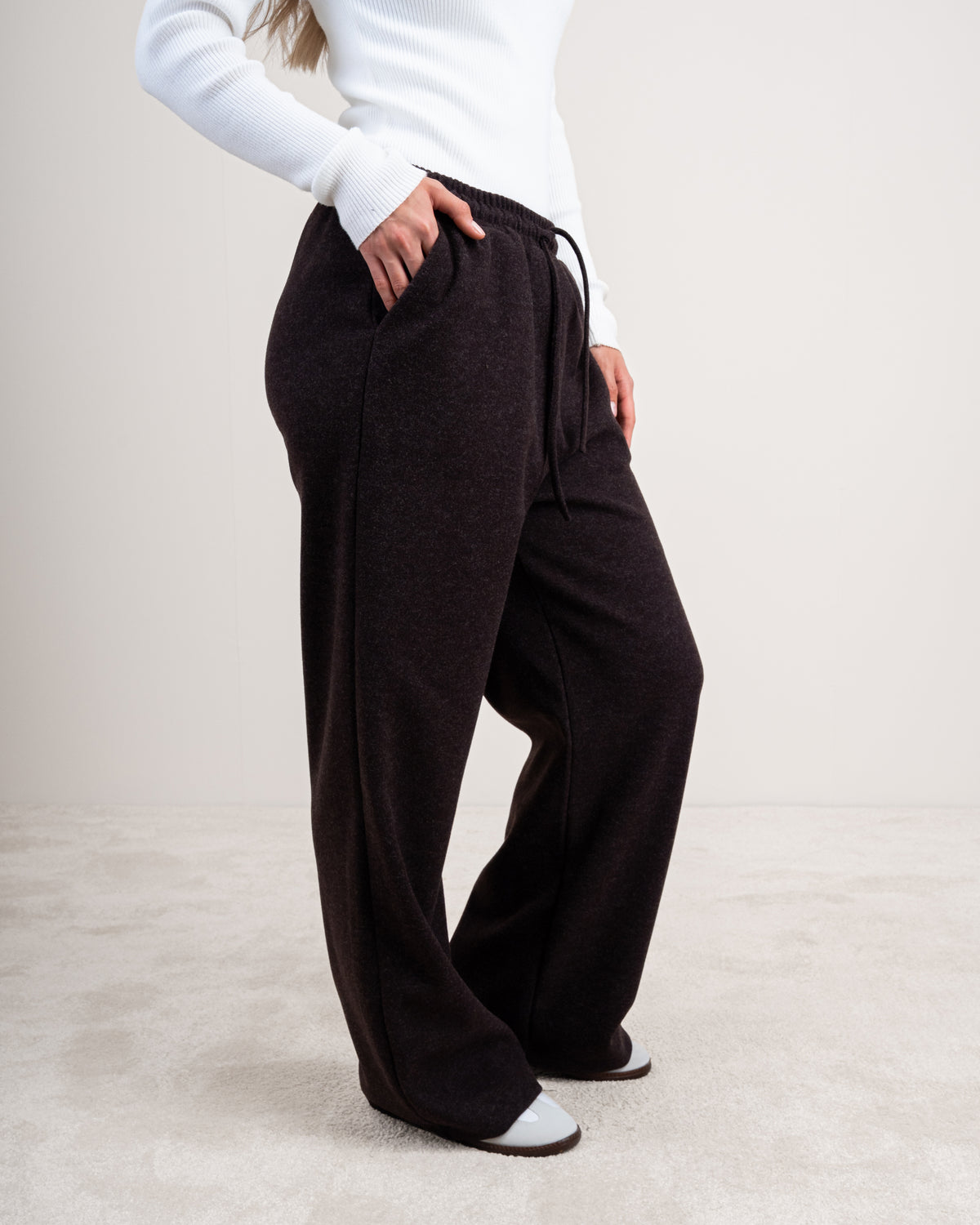 Wool Trousers With Drawstring Waist