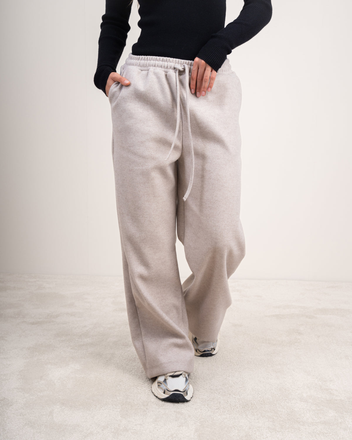 Wool Trousers With Drawstring Waist