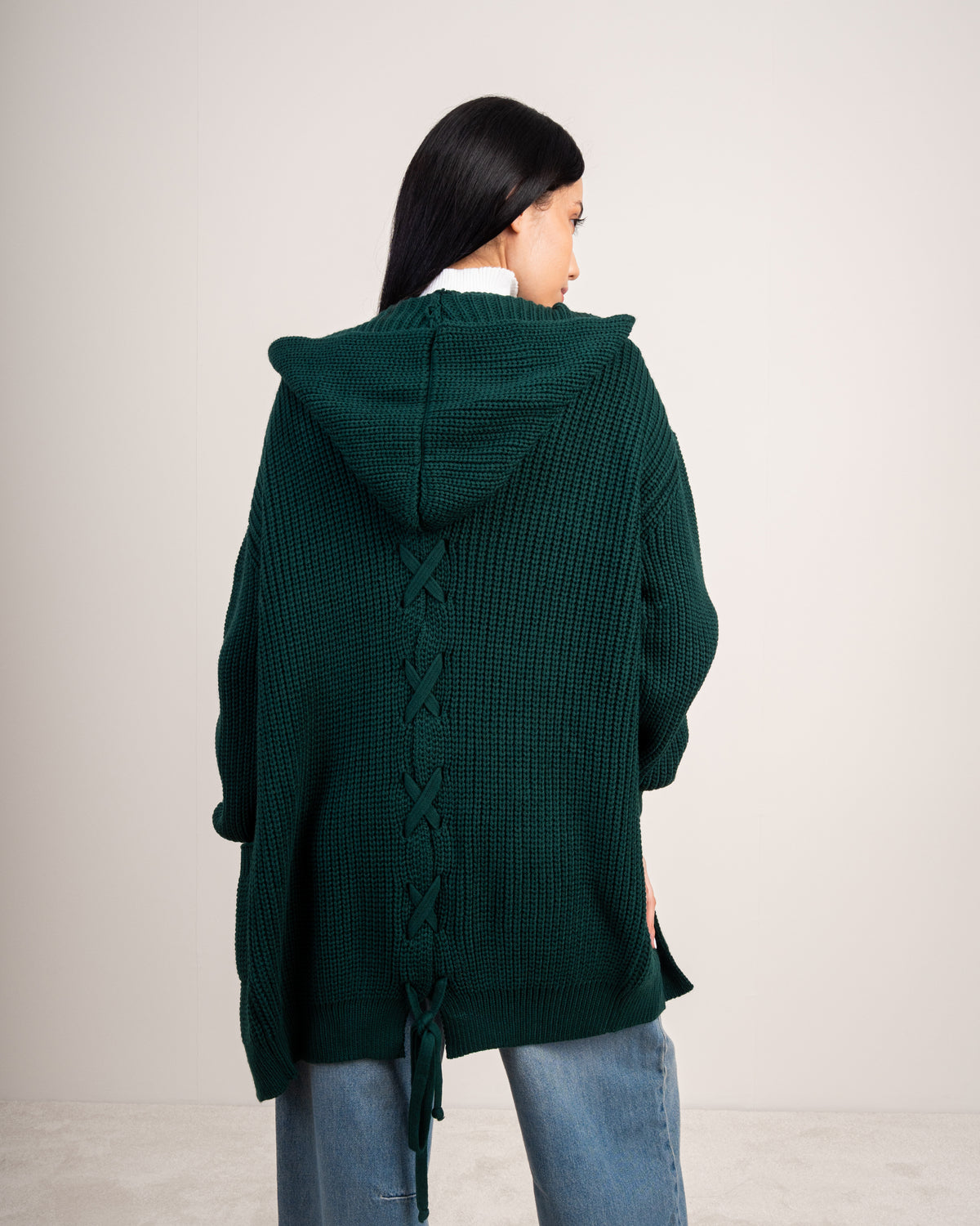 Knitwear Cardigan With Cable - Knit Back