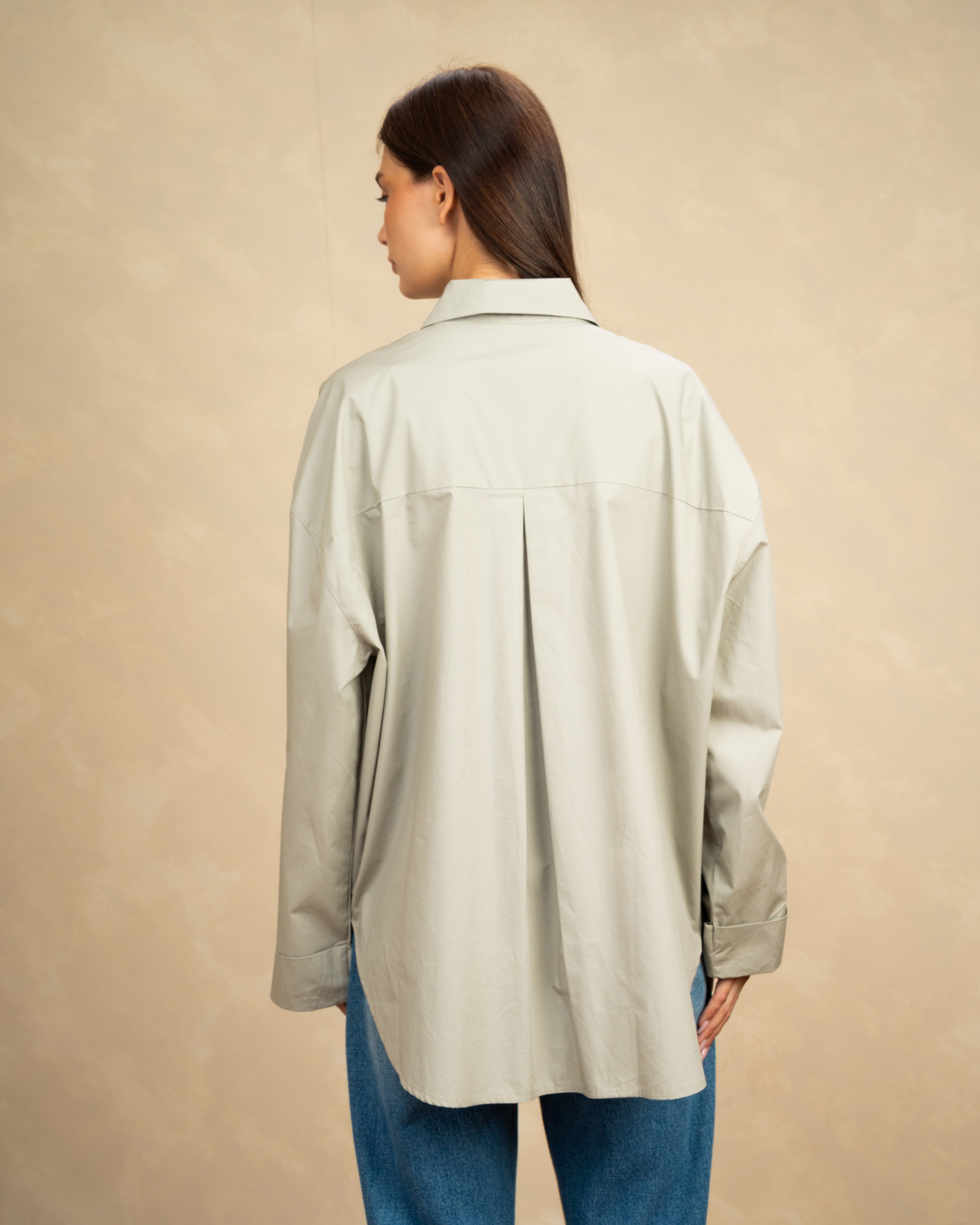 Poplin Shirt With Gold Buttons
