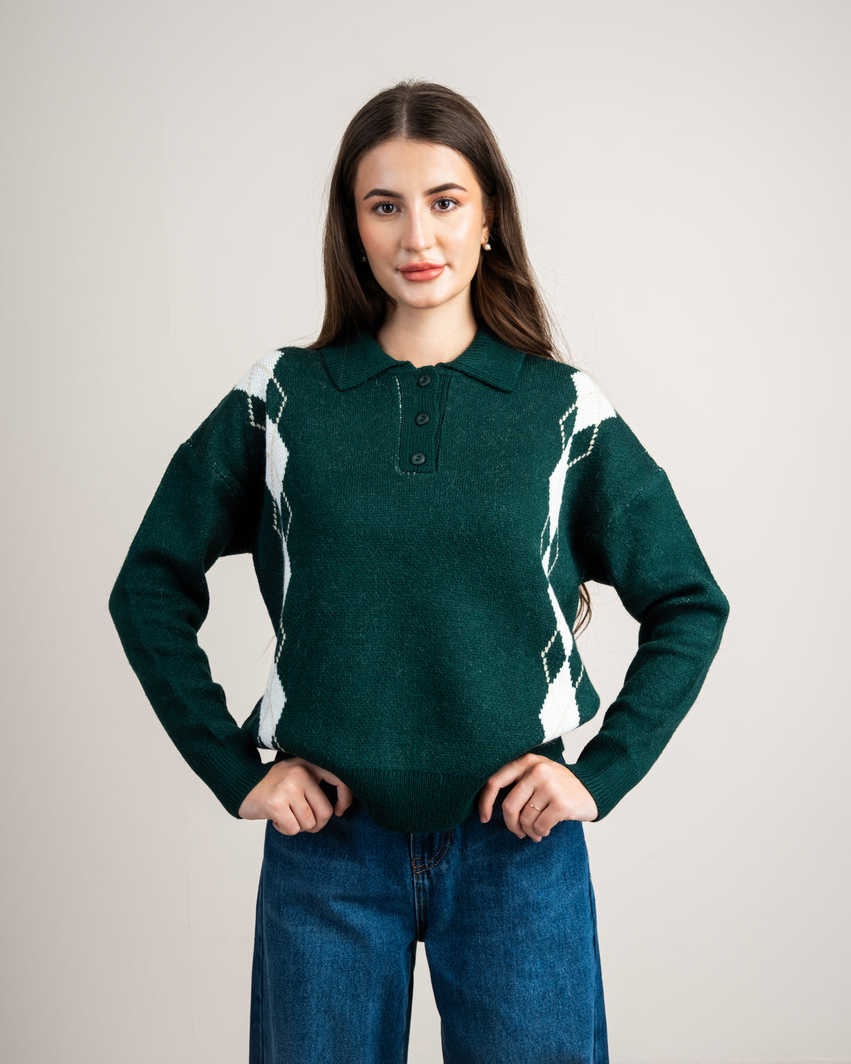 Knitwear Pullover - With Side Embroidery