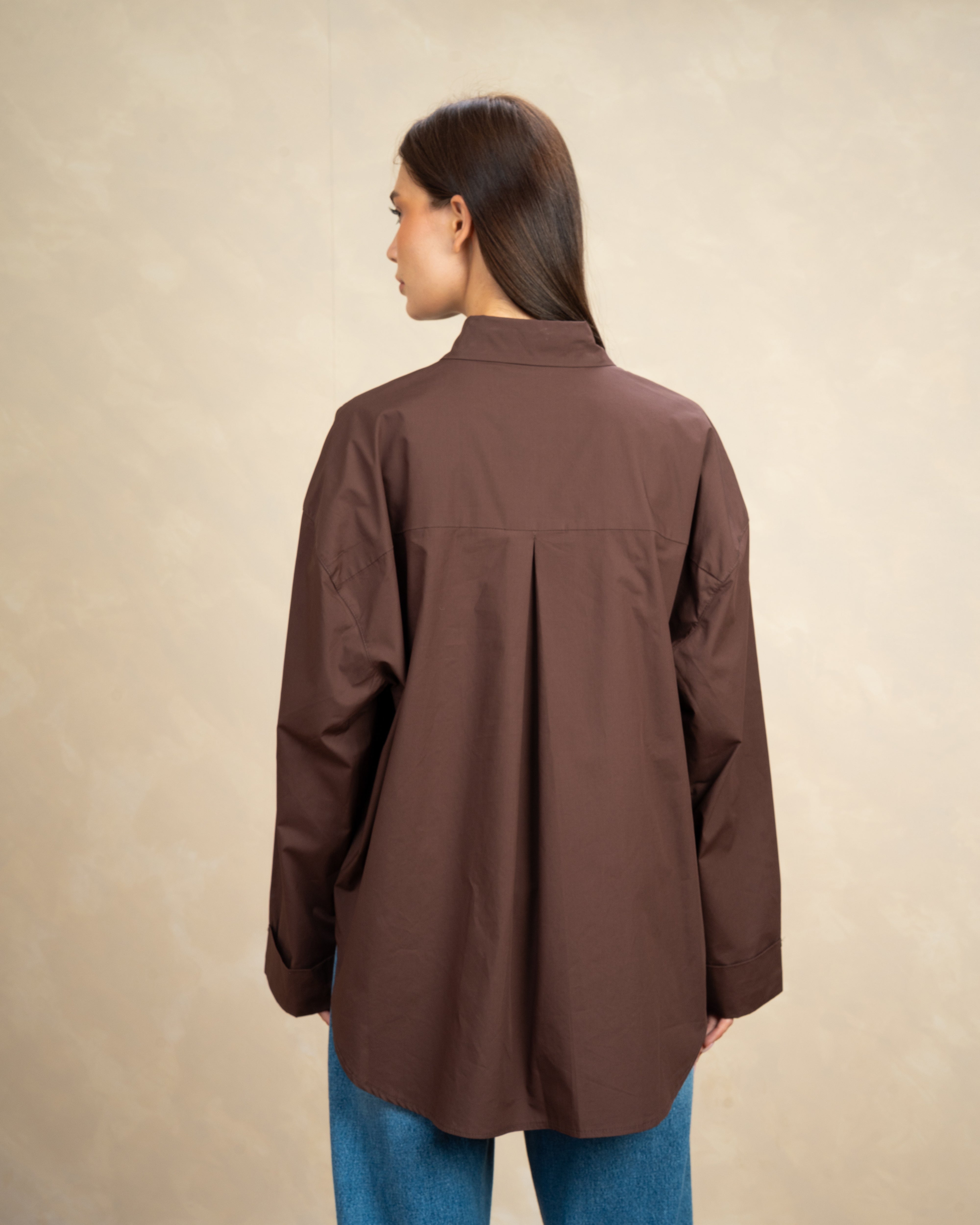 Poplin Shirt With Gold Buttons