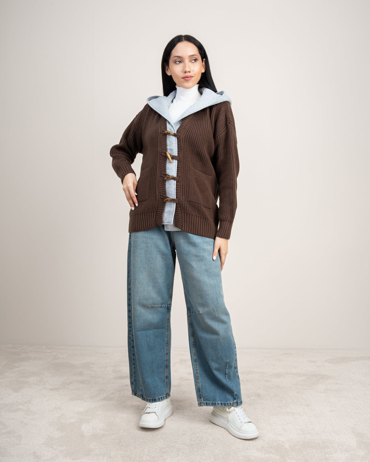 Knitwear Cardigan With Wooden Buttons