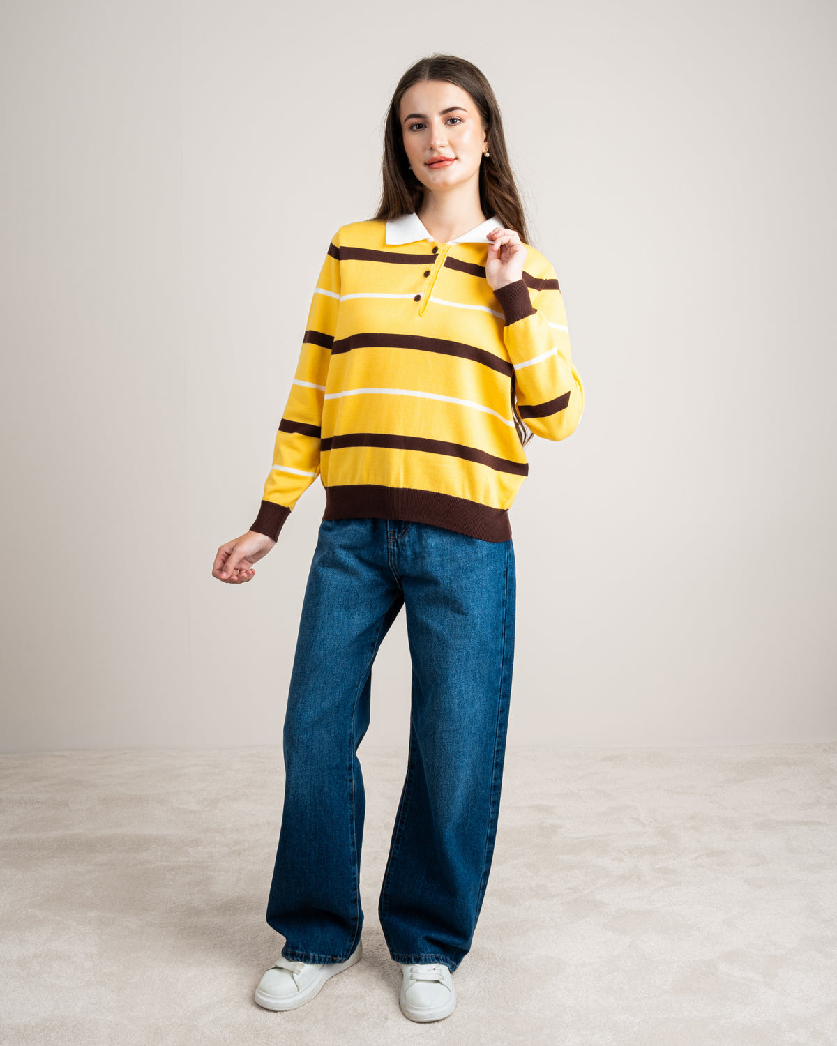 Simple Striped Knitwear Pullover