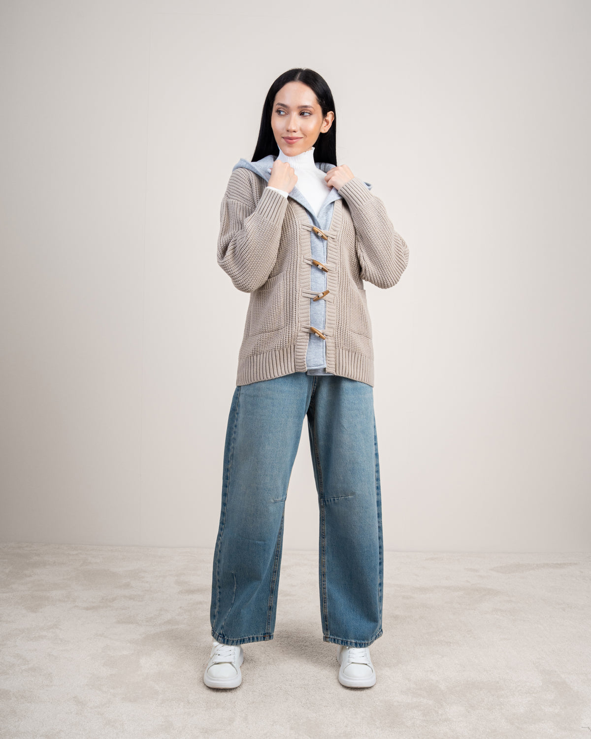 Knitwear Cardigan With Wooden Buttons
