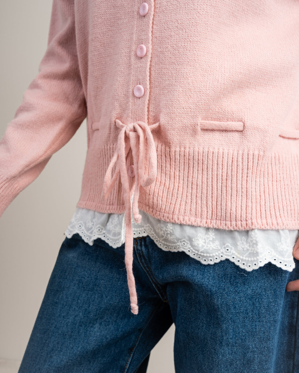 Lace Detail Knitwear Pullover