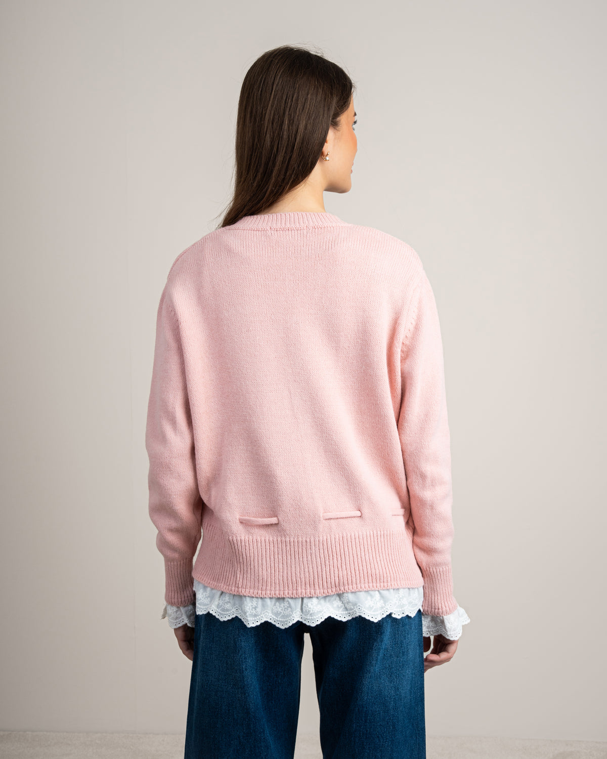 Lace Detail Knitwear Pullover