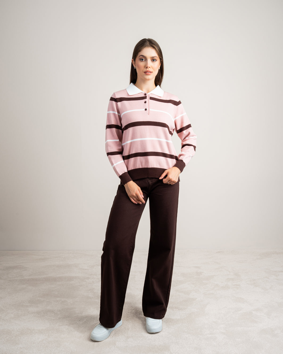 Simple Striped Knitwear Pullover