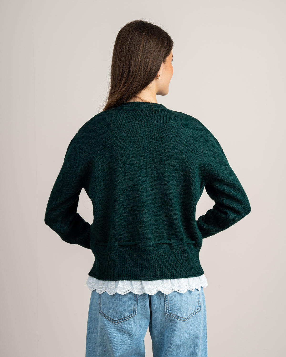 Lace Detail Knitwear Pullover