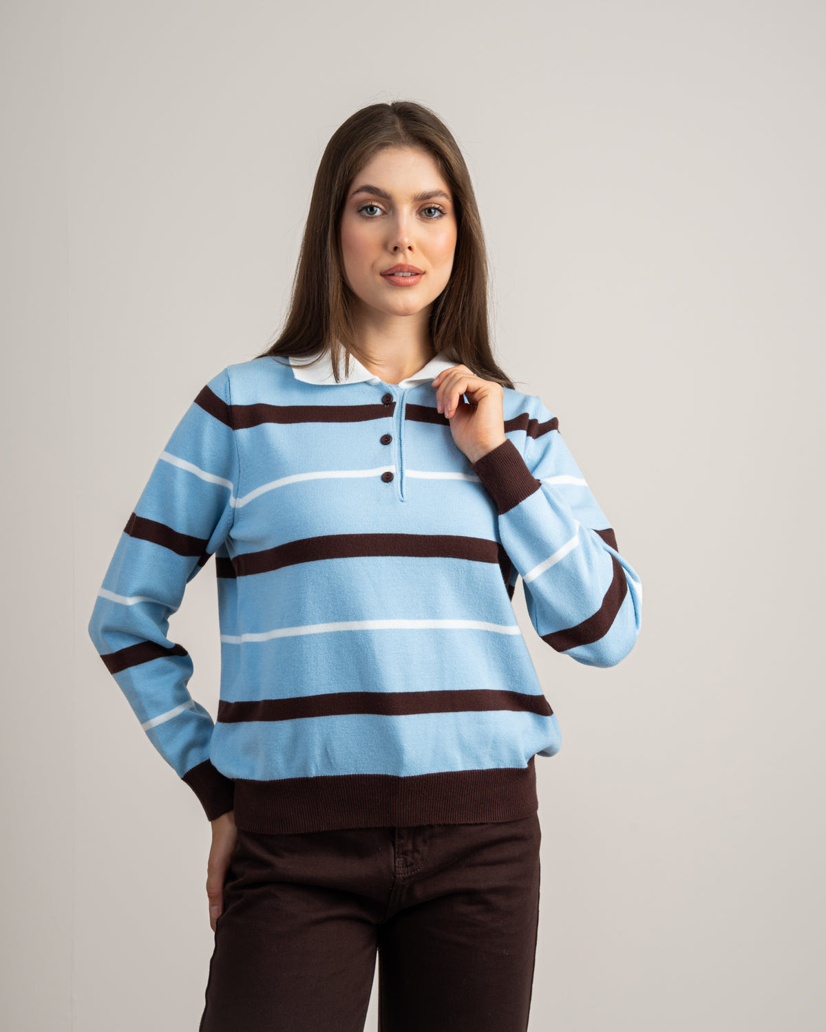 Simple Striped Knitwear Pullover