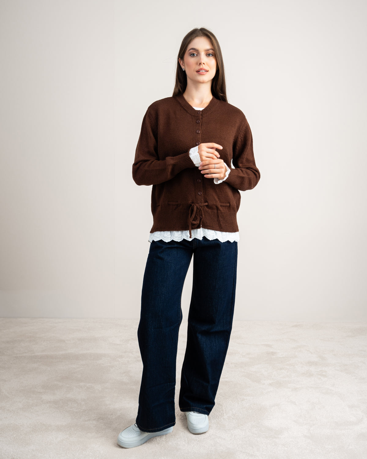 Lace Detail Knitwear Pullover