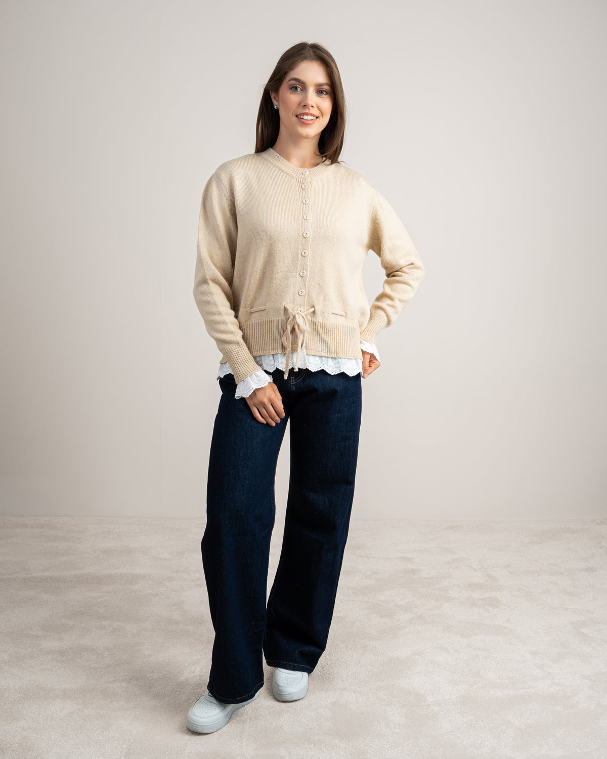 Lace Detail Knitwear Pullover