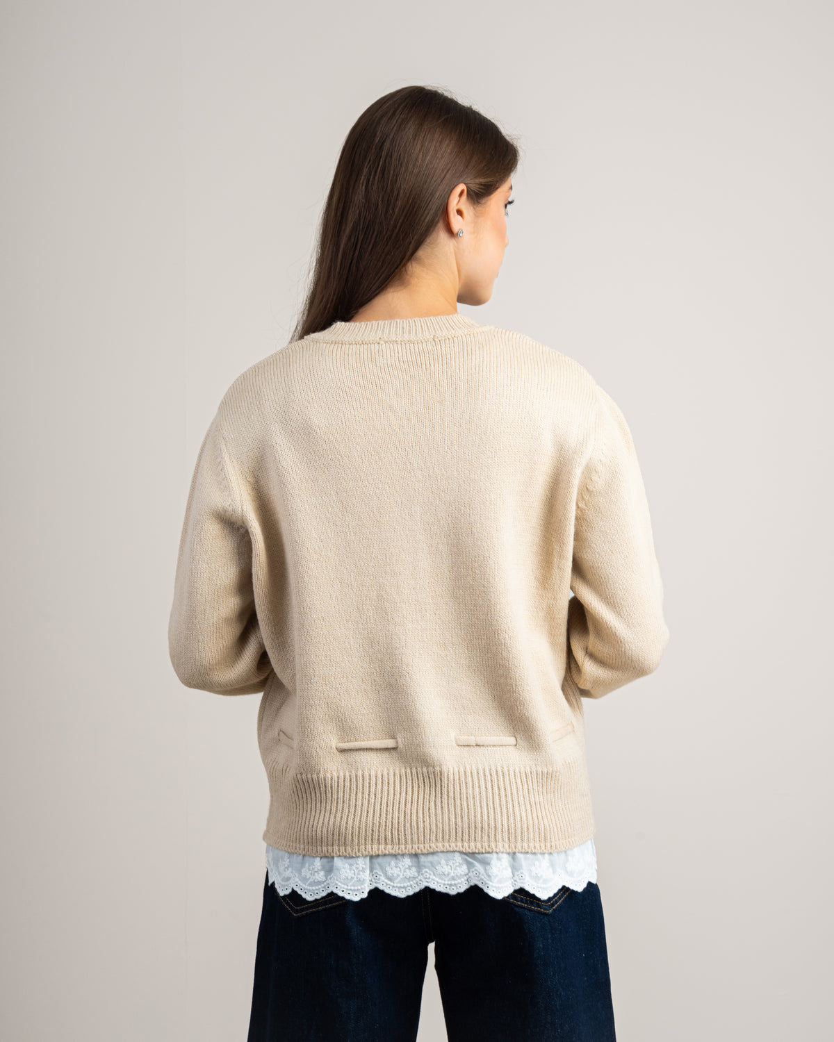 Lace Detail Knitwear Pullover