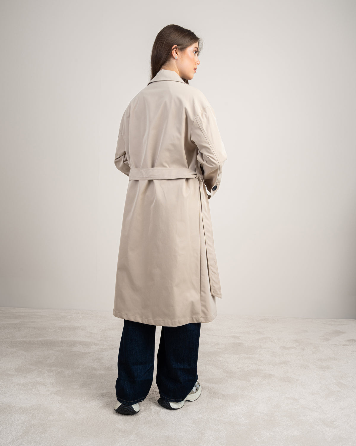 Waterproof Trench Coat - With Belt And Buttons