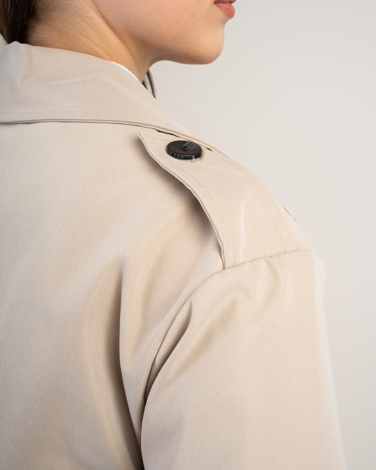 Gabardine Trench Coat - With Belt And Buttons