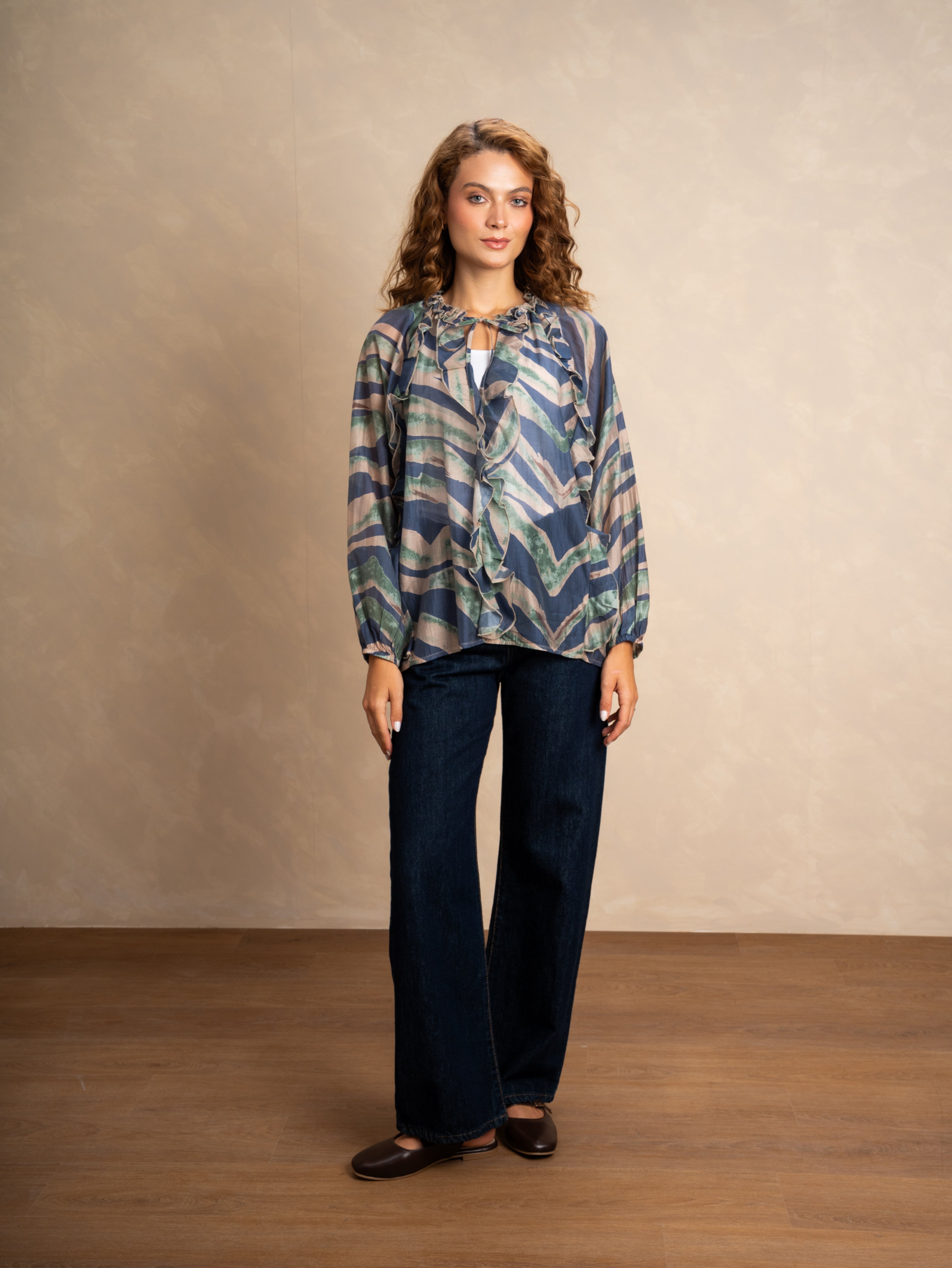 Wave Pattern Blouse