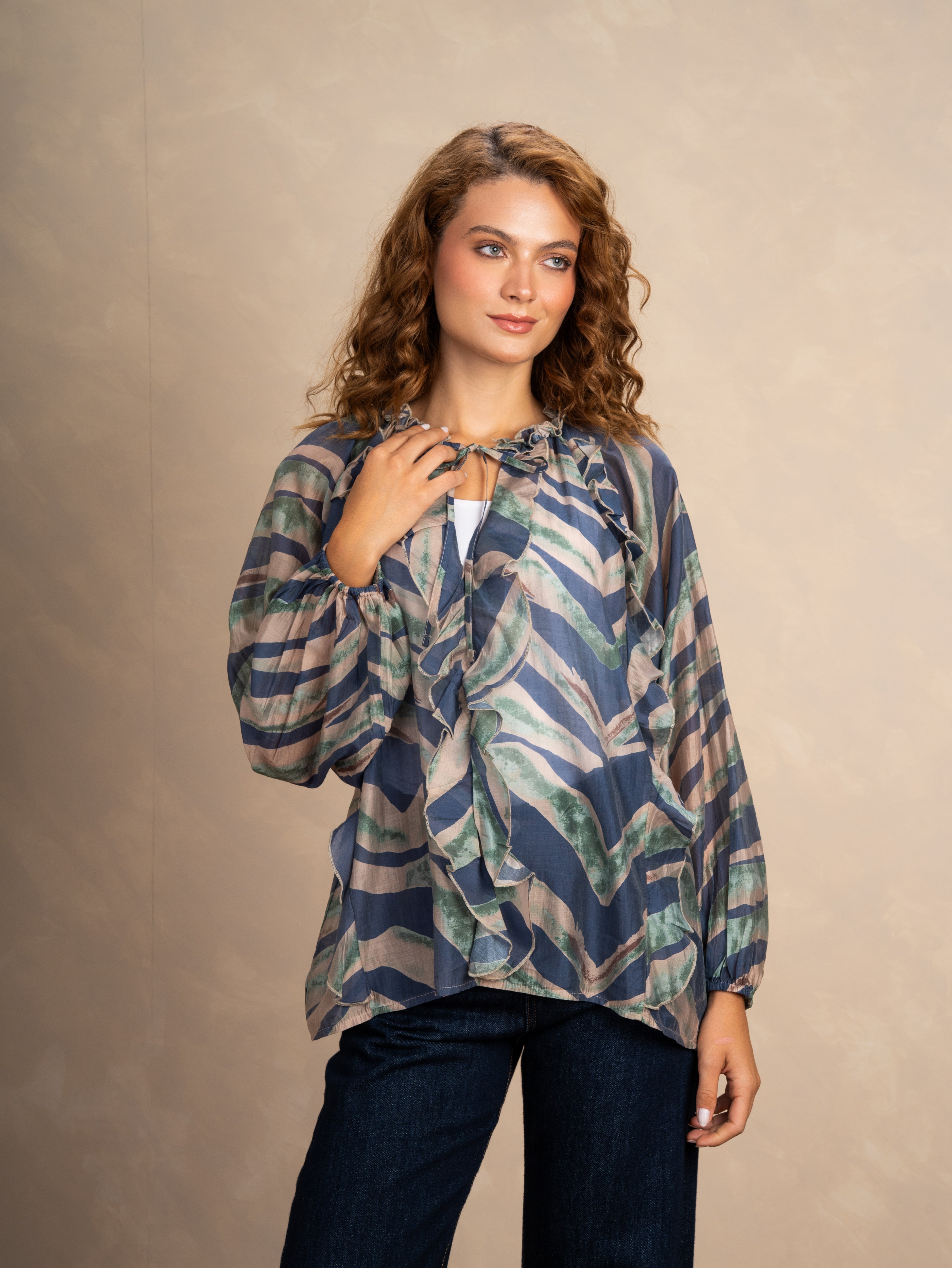 Wave Pattern Blouse