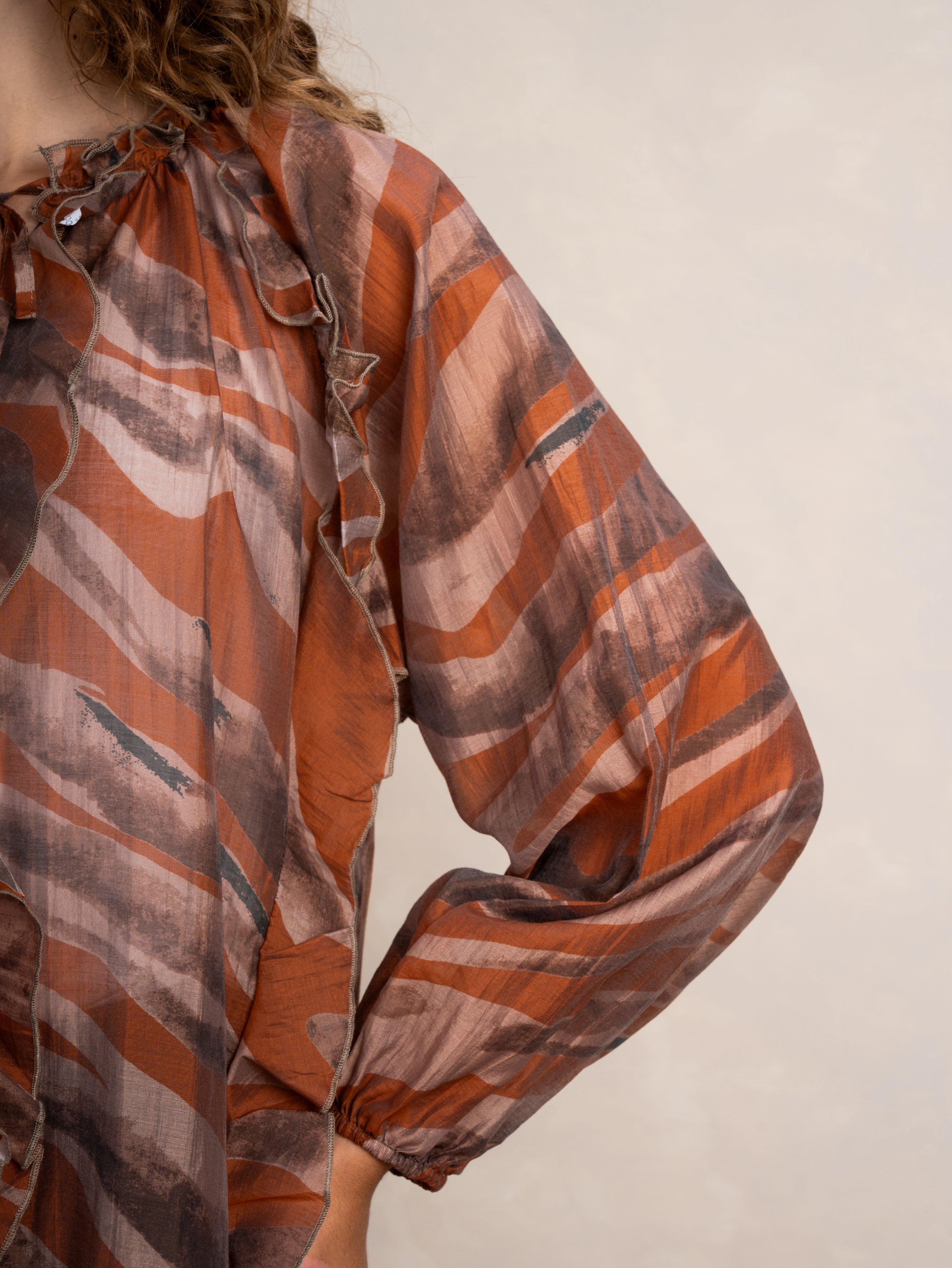 Wave Pattern Blouse