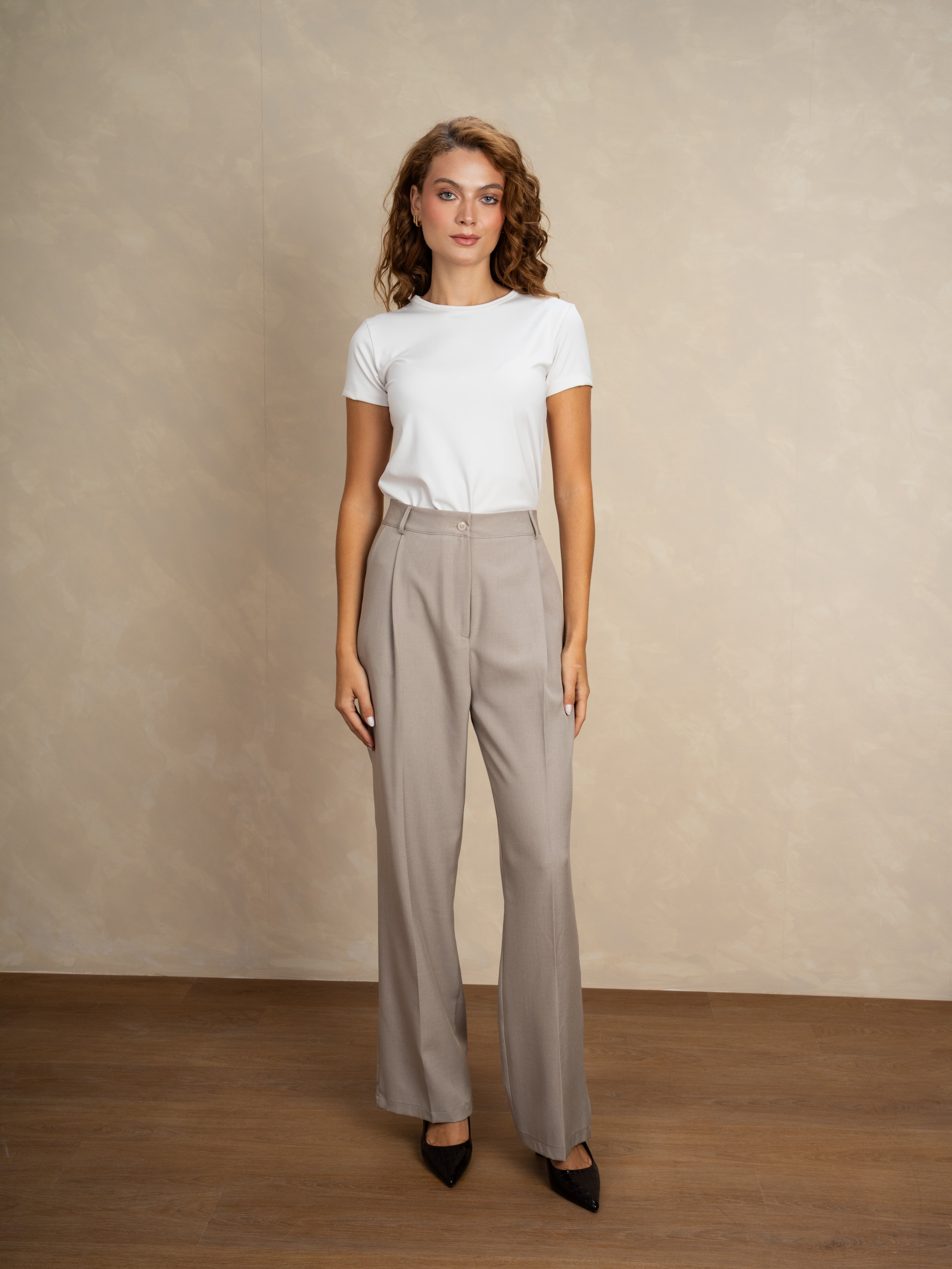 Classic Straight Leg - Trouser With Waist Button