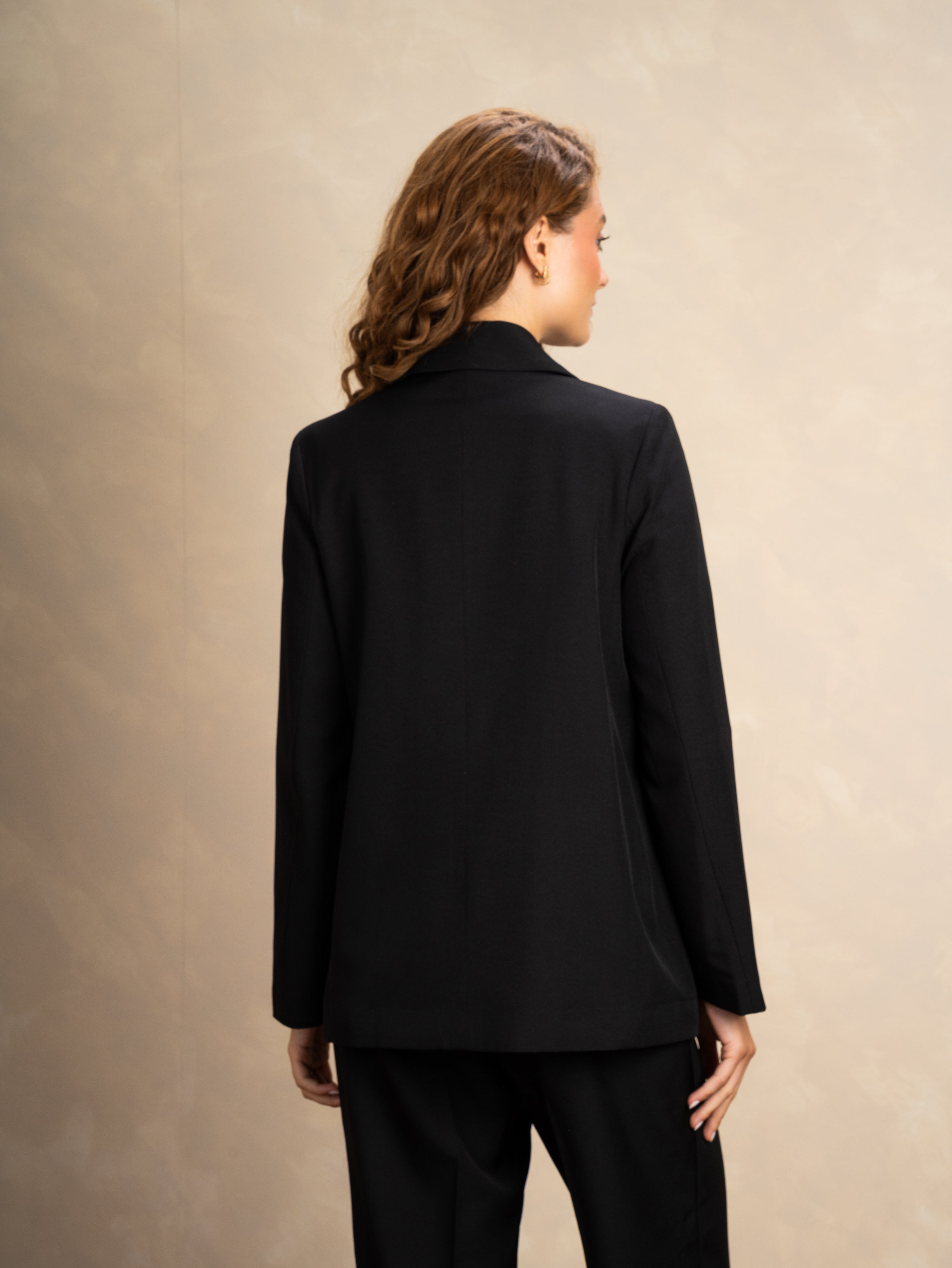 Long Single Button Formal Blazer