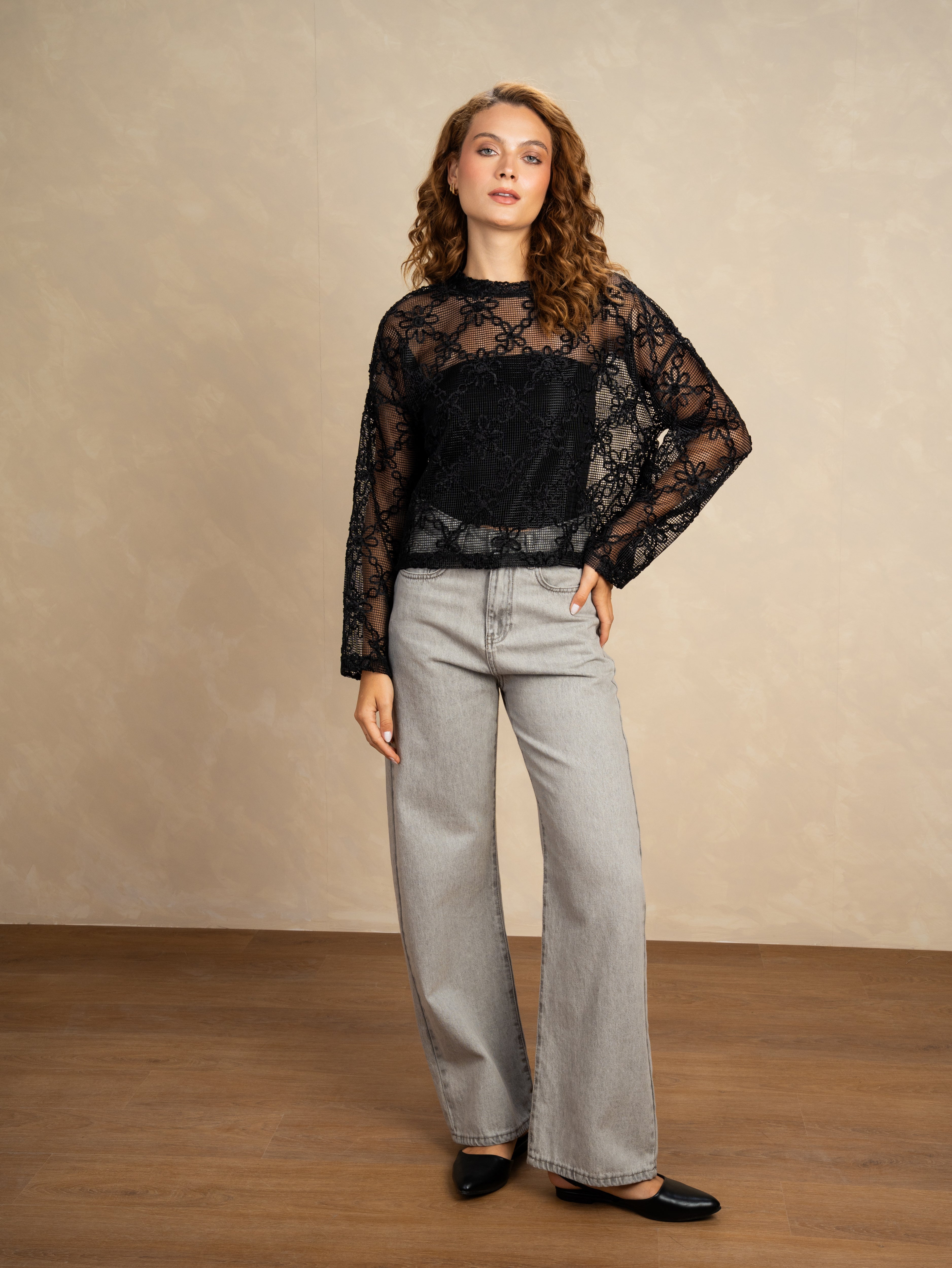 Floral Square Embroidered Body
