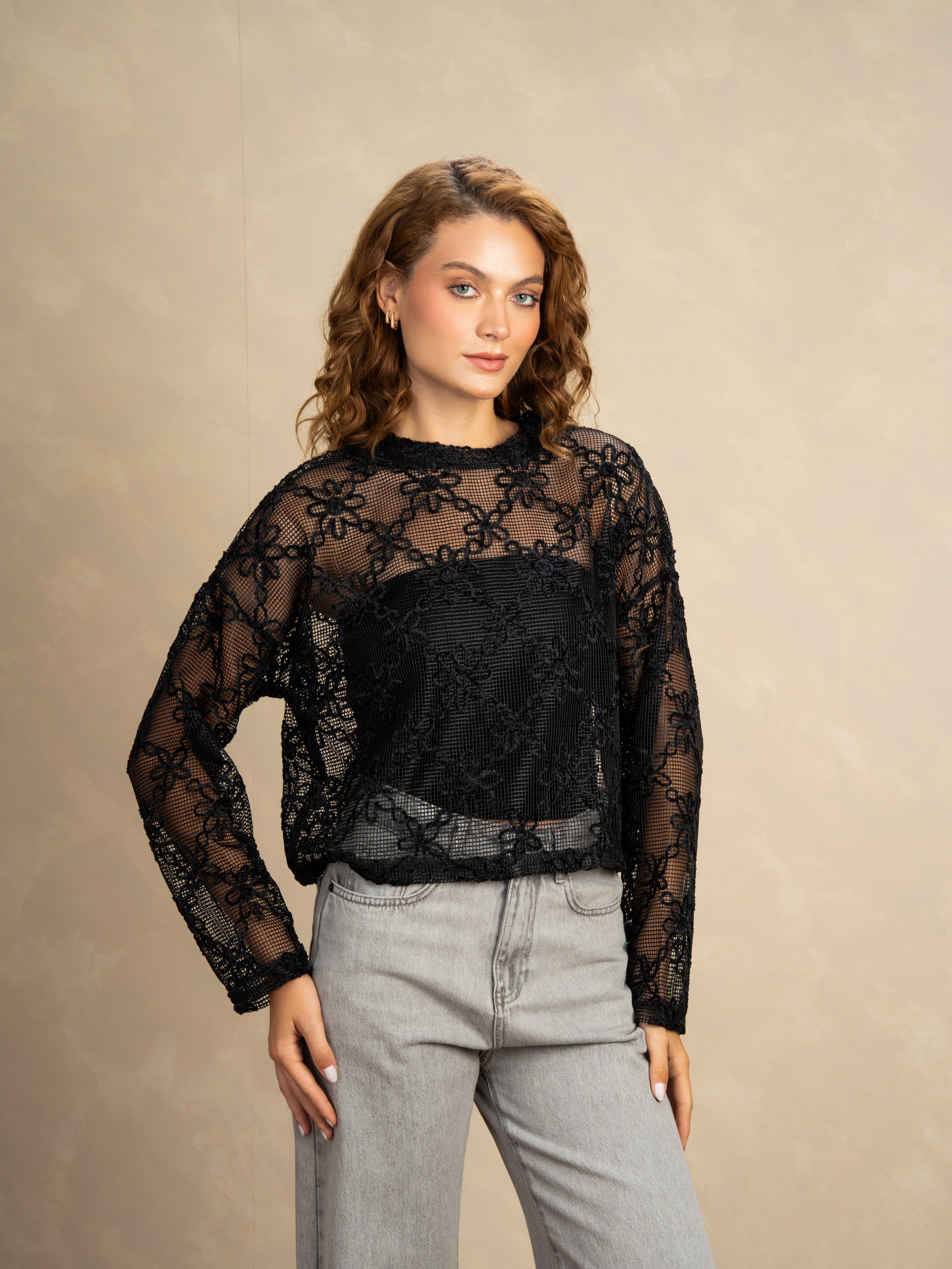 Floral Square Embroidered Body