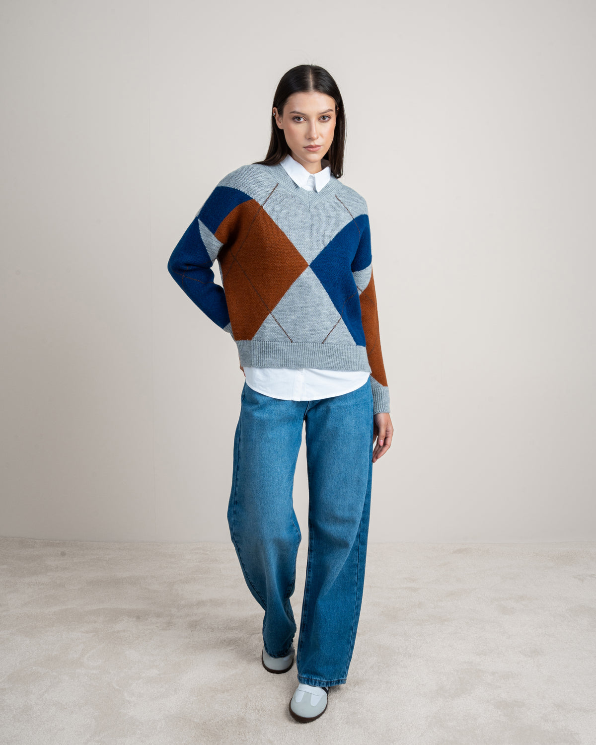 Geometric Pattern - Knitwear Pullover