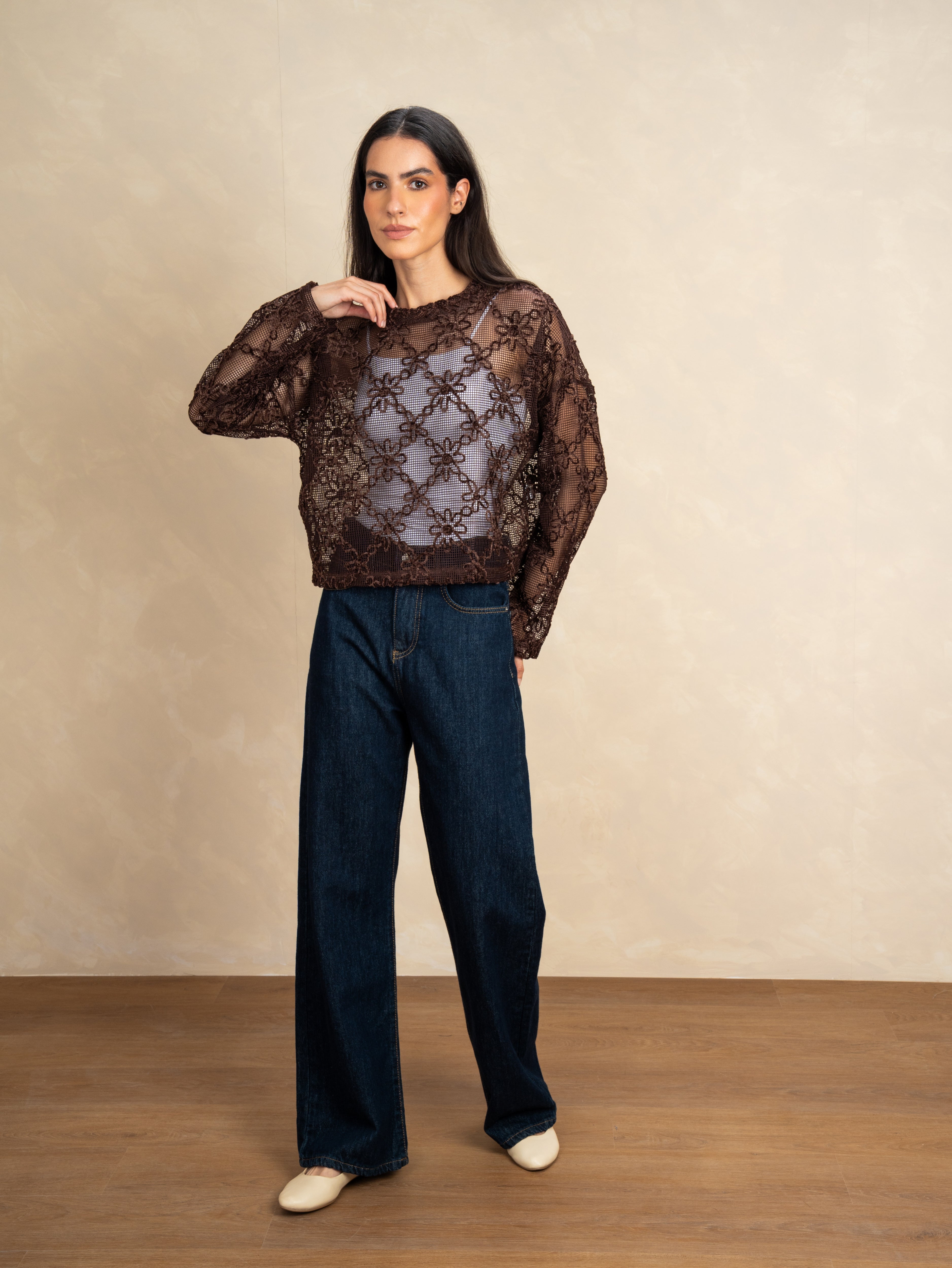 Floral Square Embroidered Body