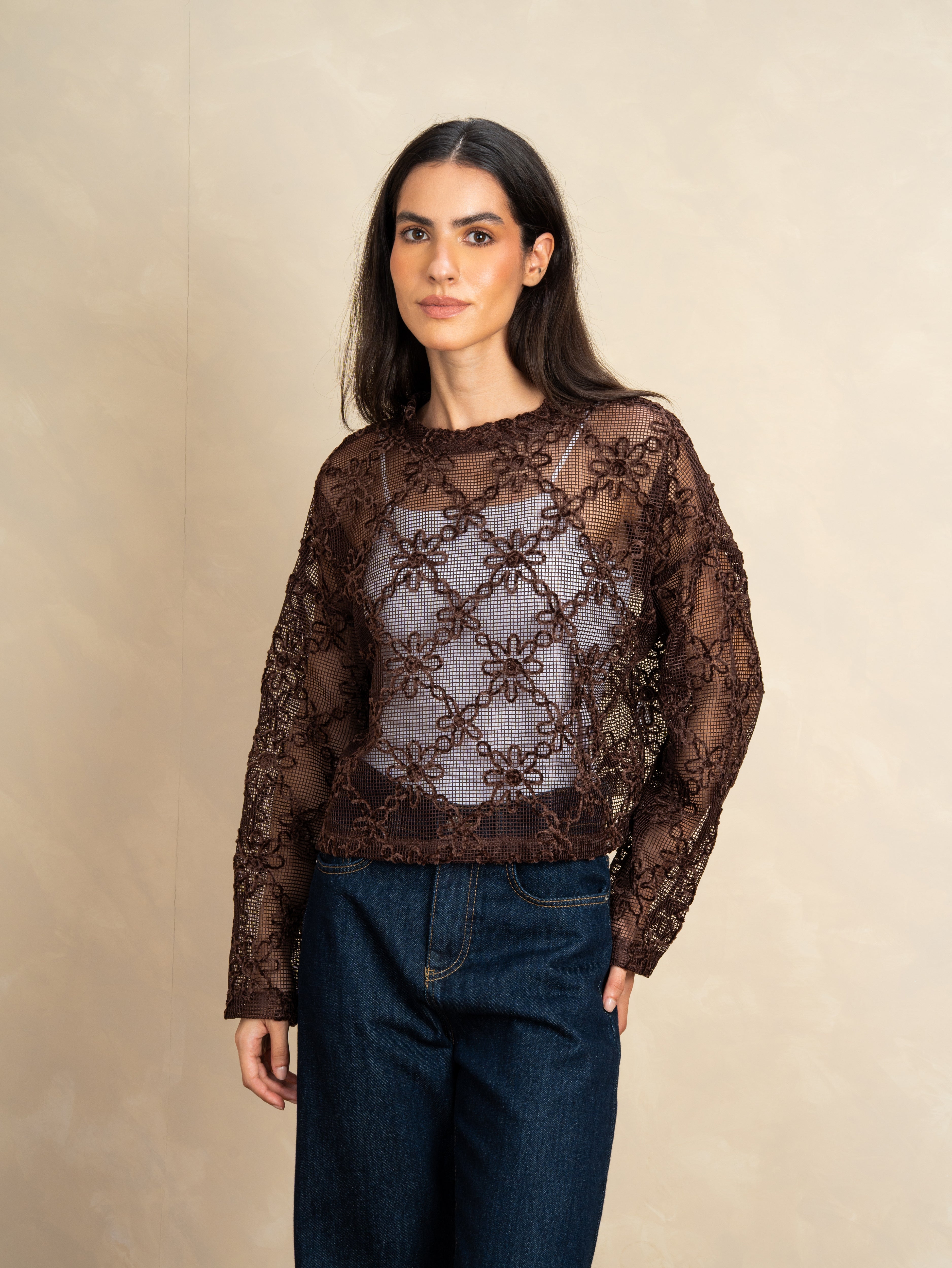 Floral Square Embroidered Body