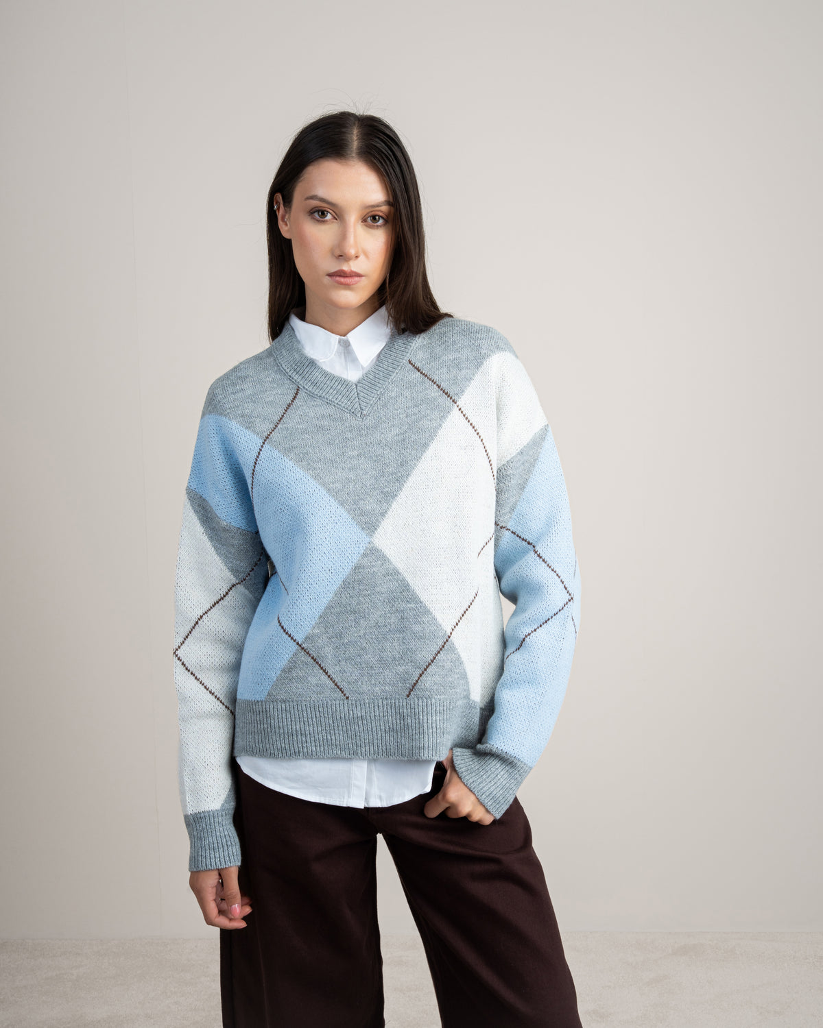 Geometric Pattern - Knitwear Pullover