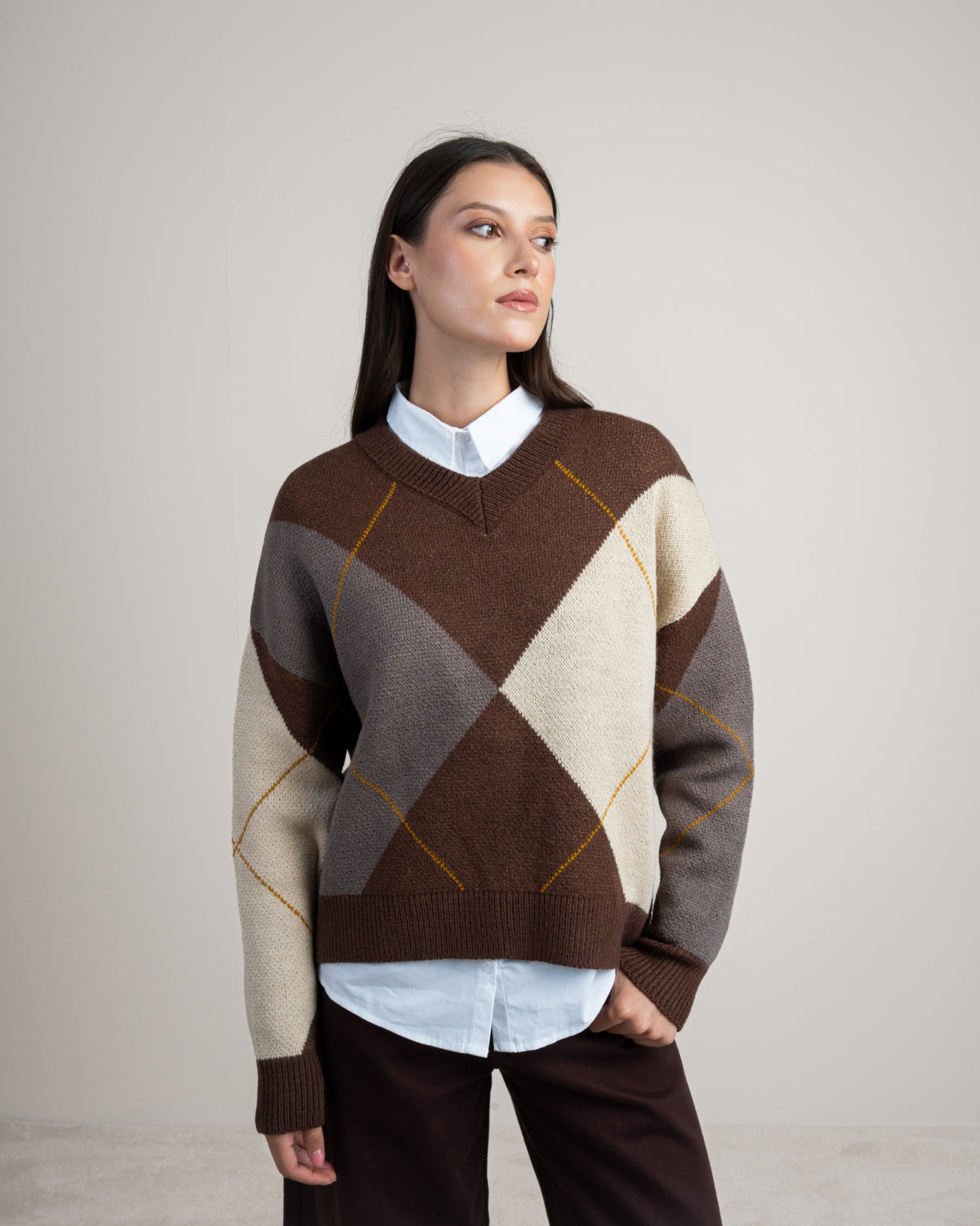 Geometric Pattern - Knitwear Pullover