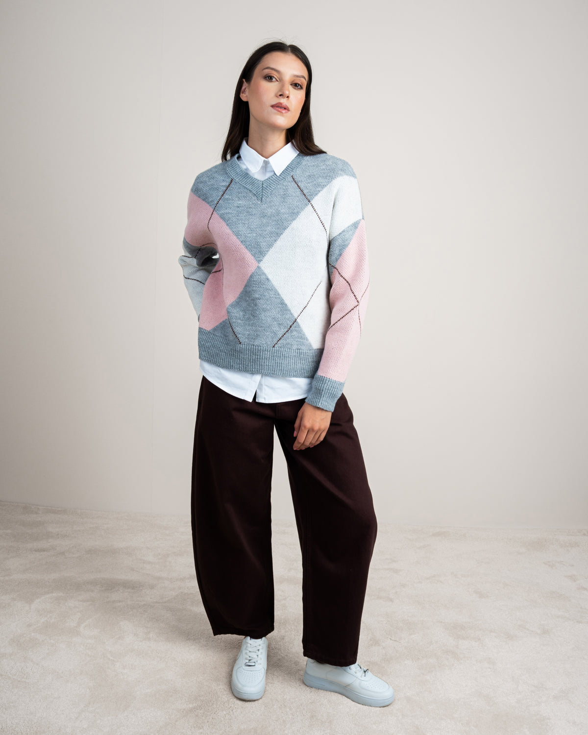 Geometric Pattern - Knitwear Pullover