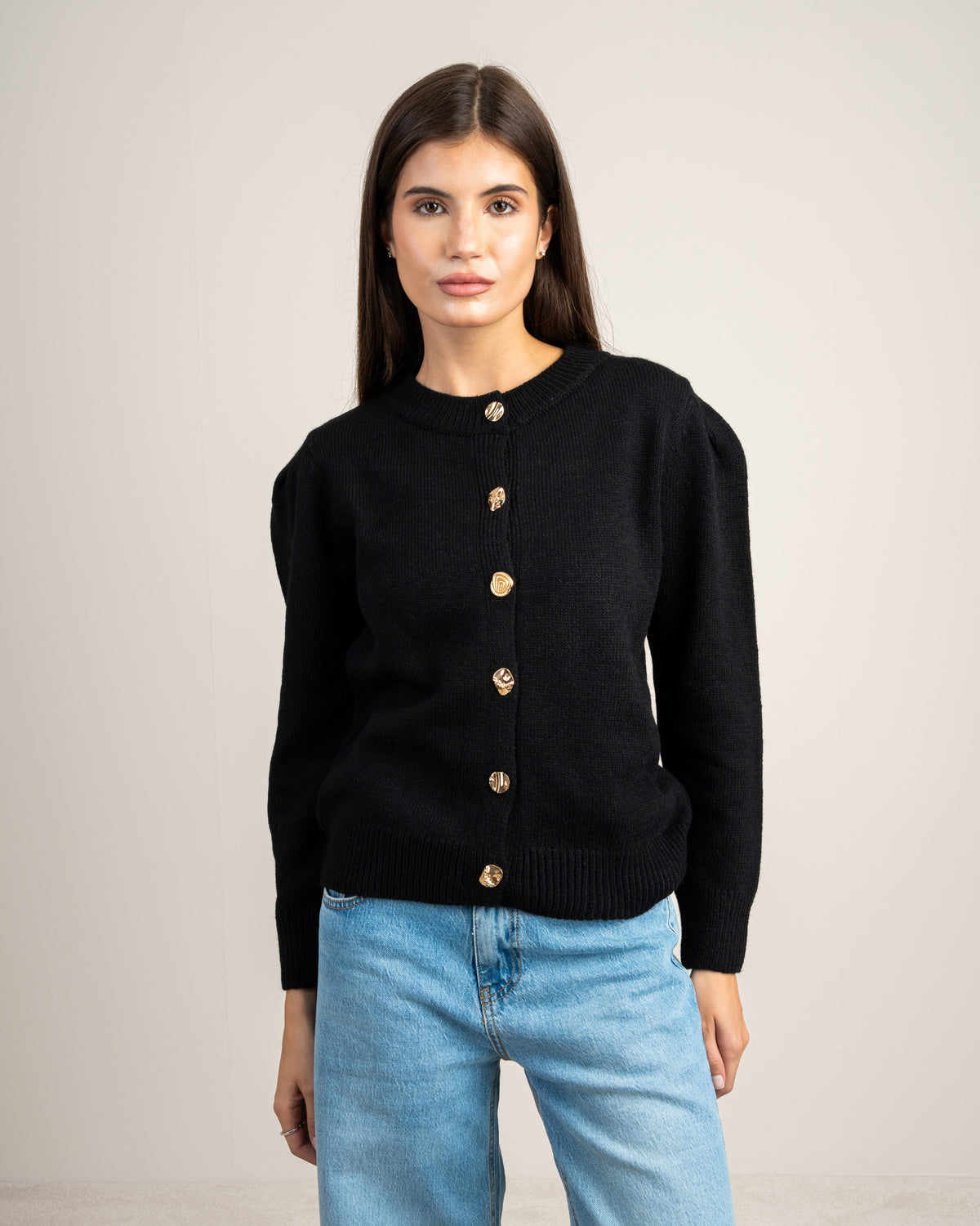 Knitwear Pullover - With Gold Buttons