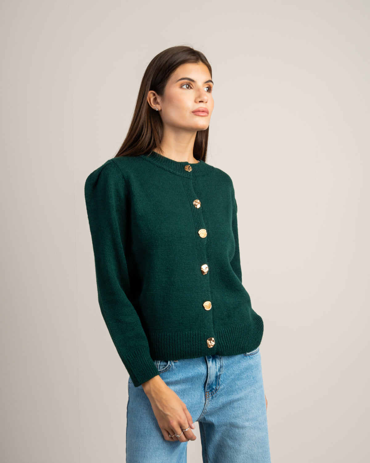 Knitwear Pullover - With Gold Buttons