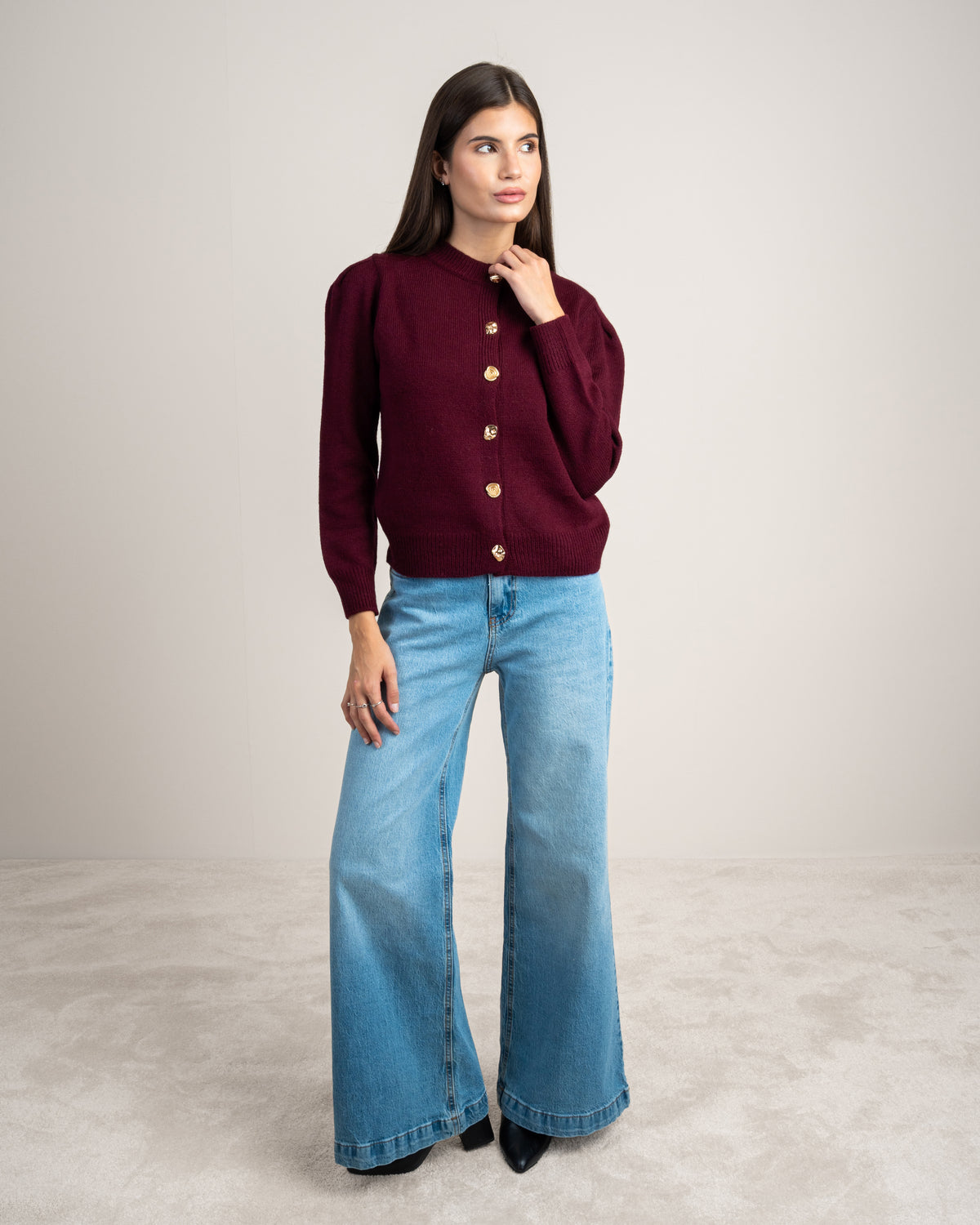 Knitwear Pullover - With Gold Buttons