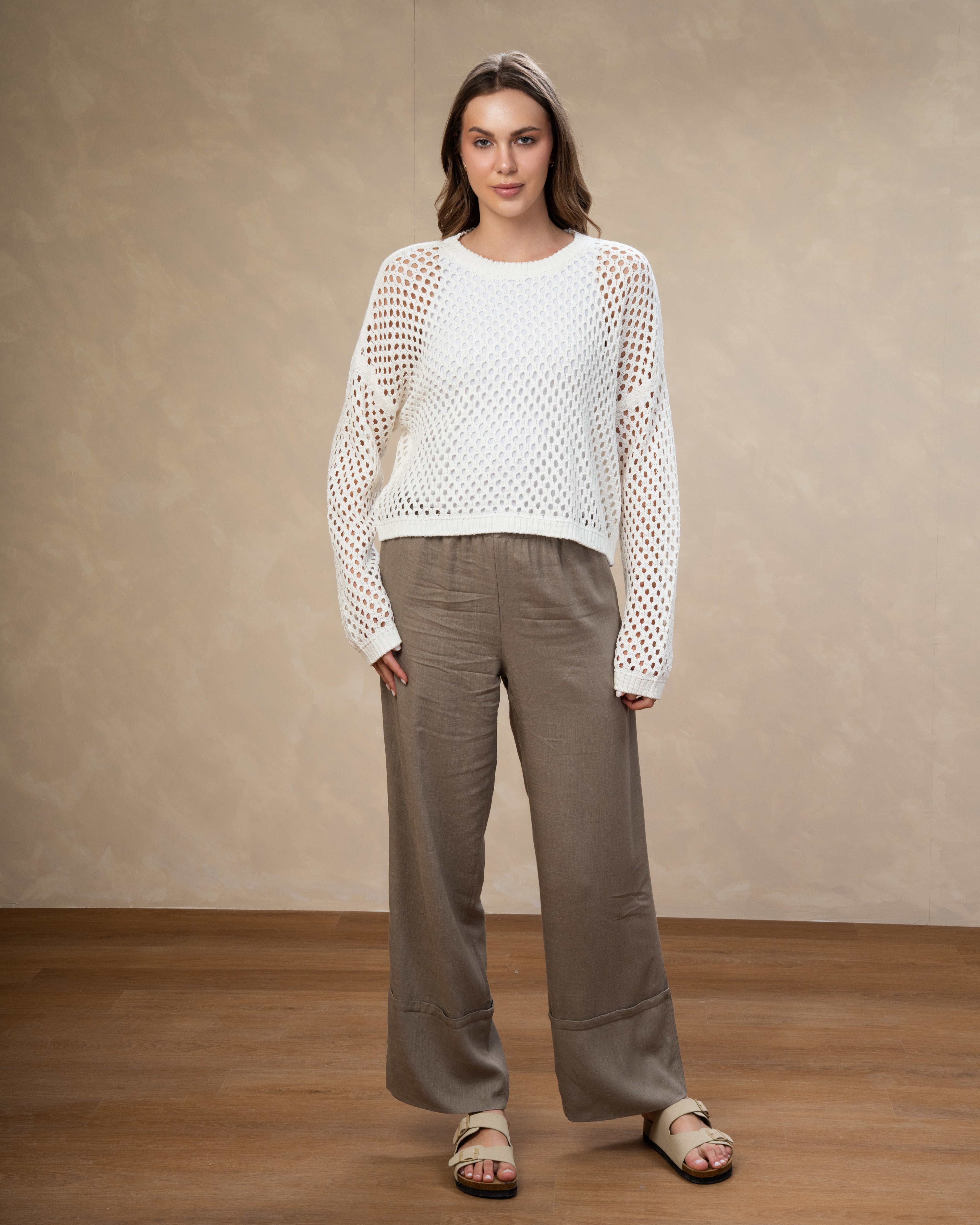 Knitwear Body With Small Cutout Squares