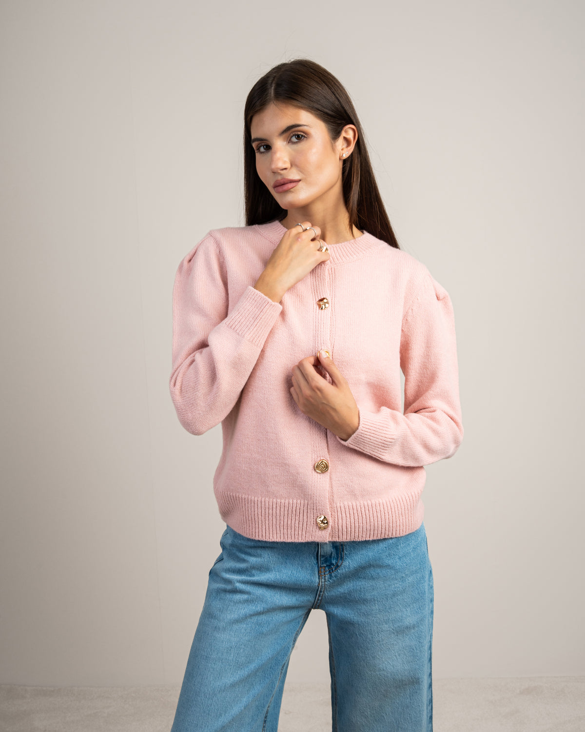 Knitwear Pullover - With Gold Buttons