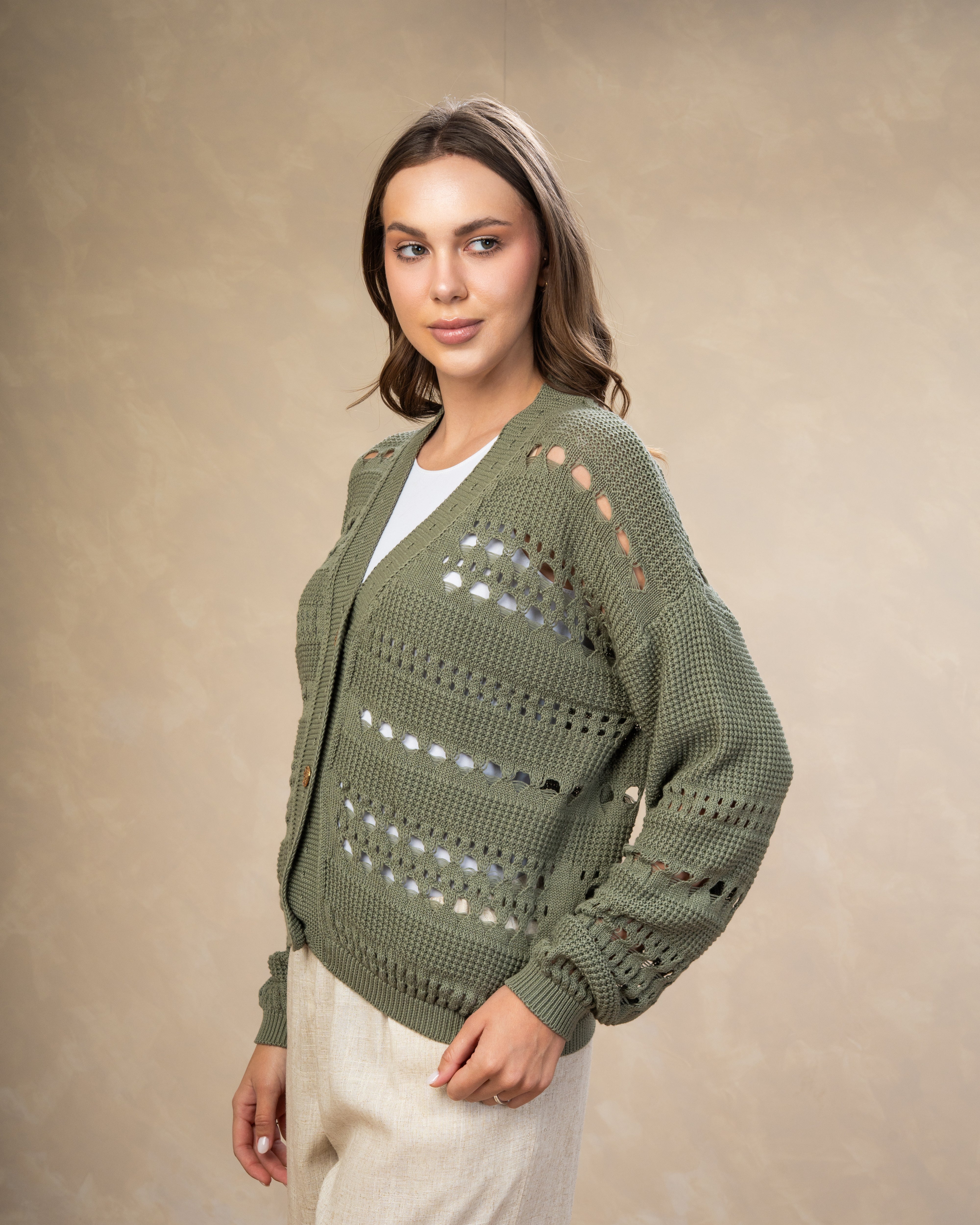 Knitwear Cardigan - With Gold Buttons