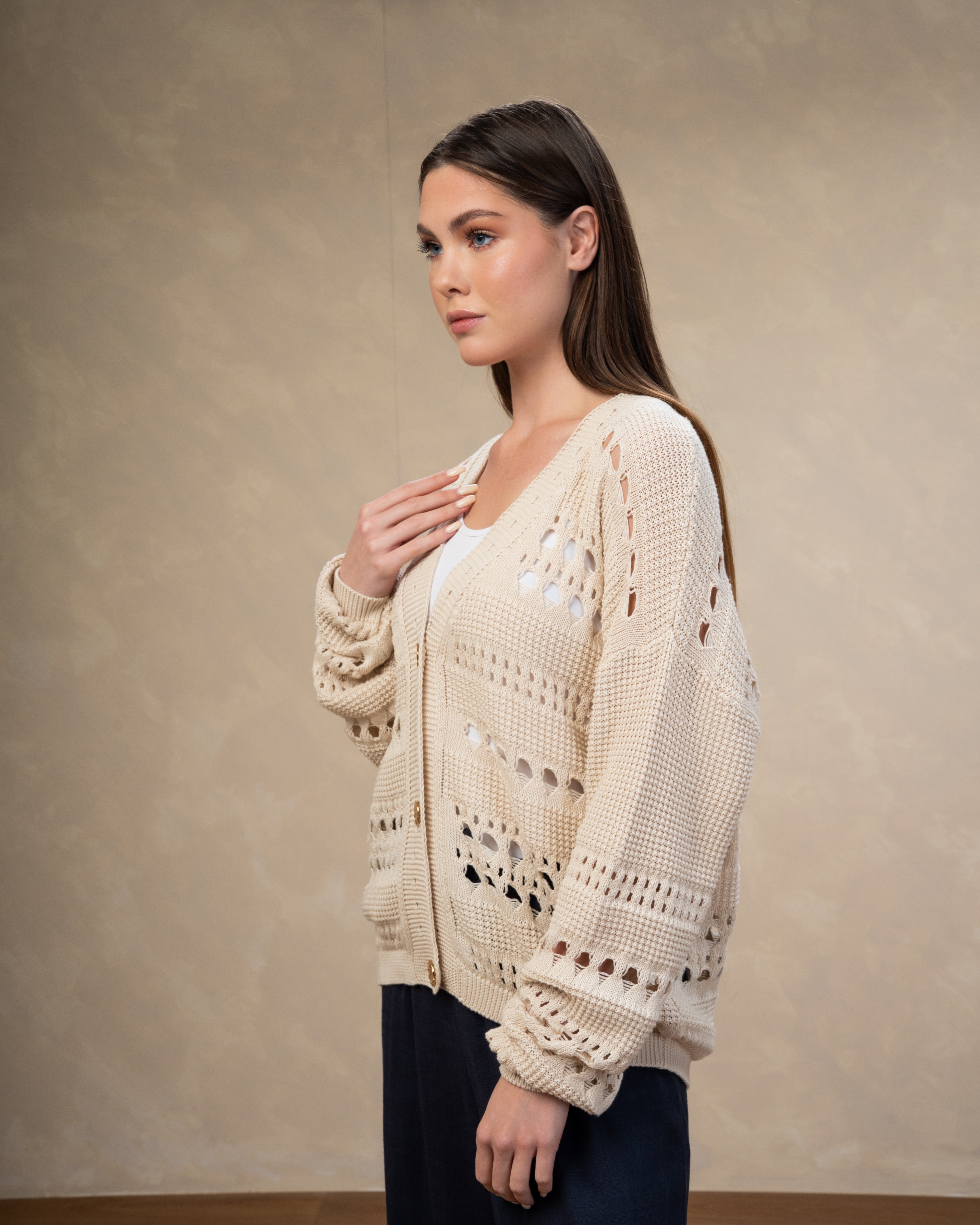 Knitwear Cardigan - With Gold Buttons