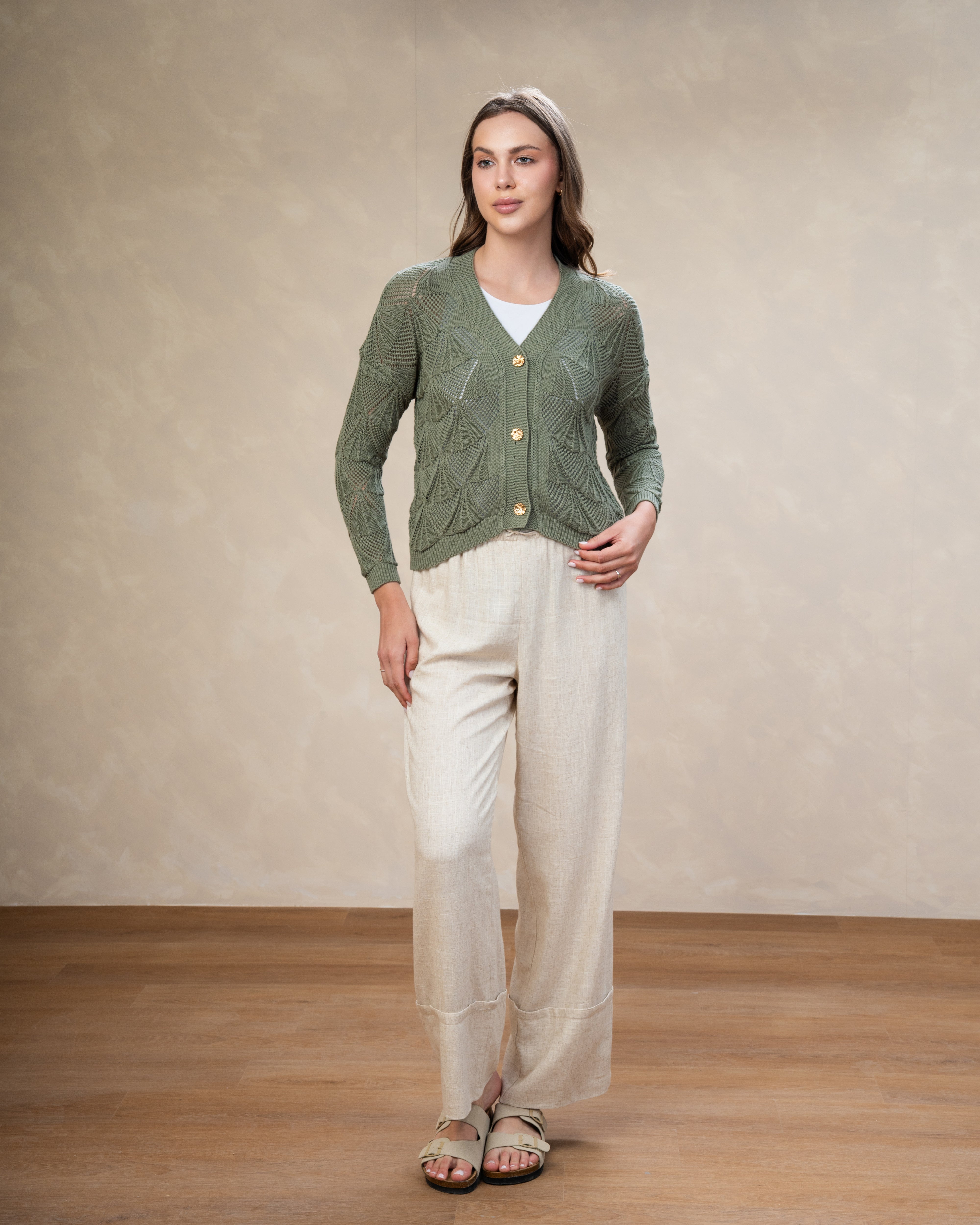 Knitwear Cardigan - With Gold Buttons