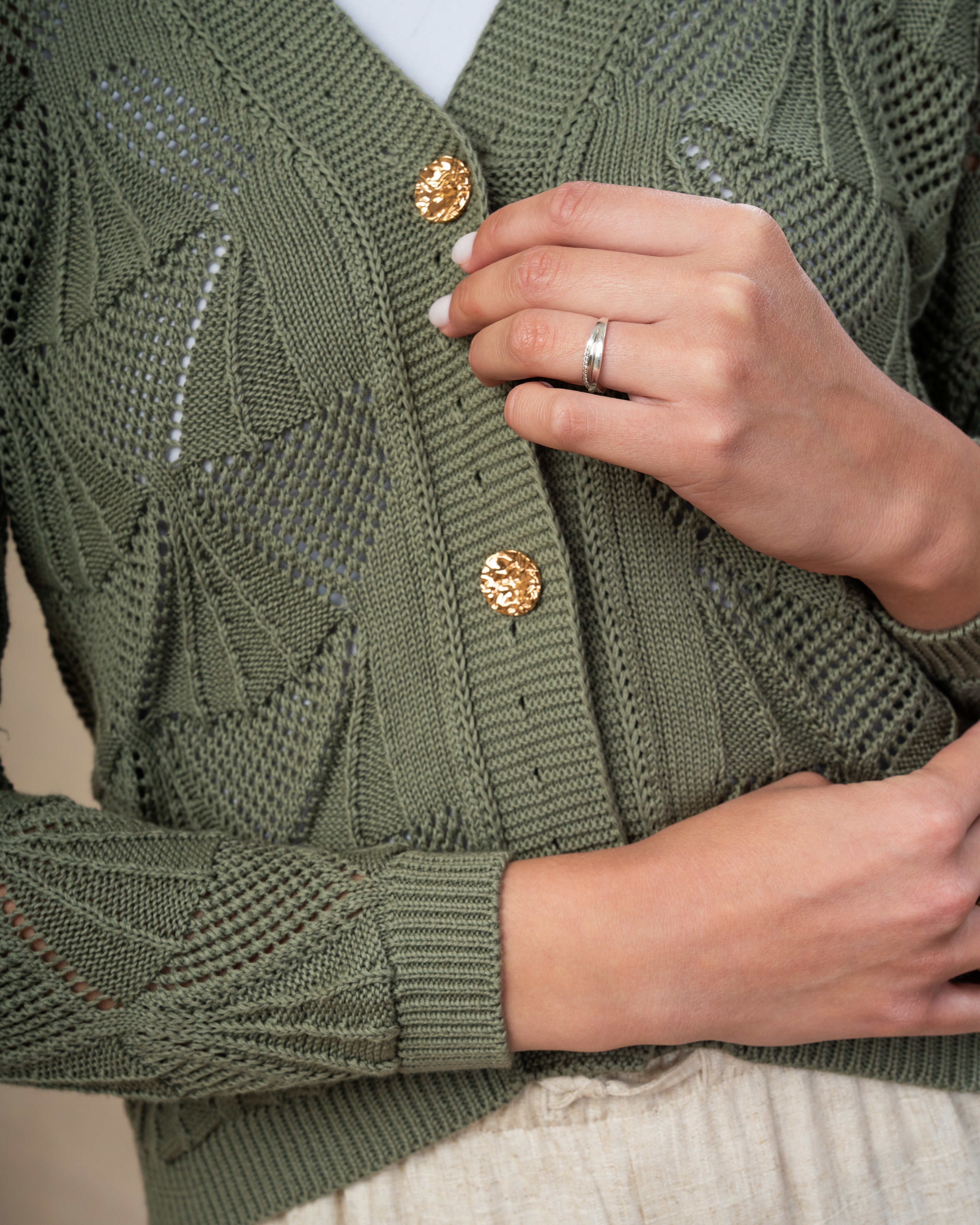Knitwear Cardigan - With Gold Buttons