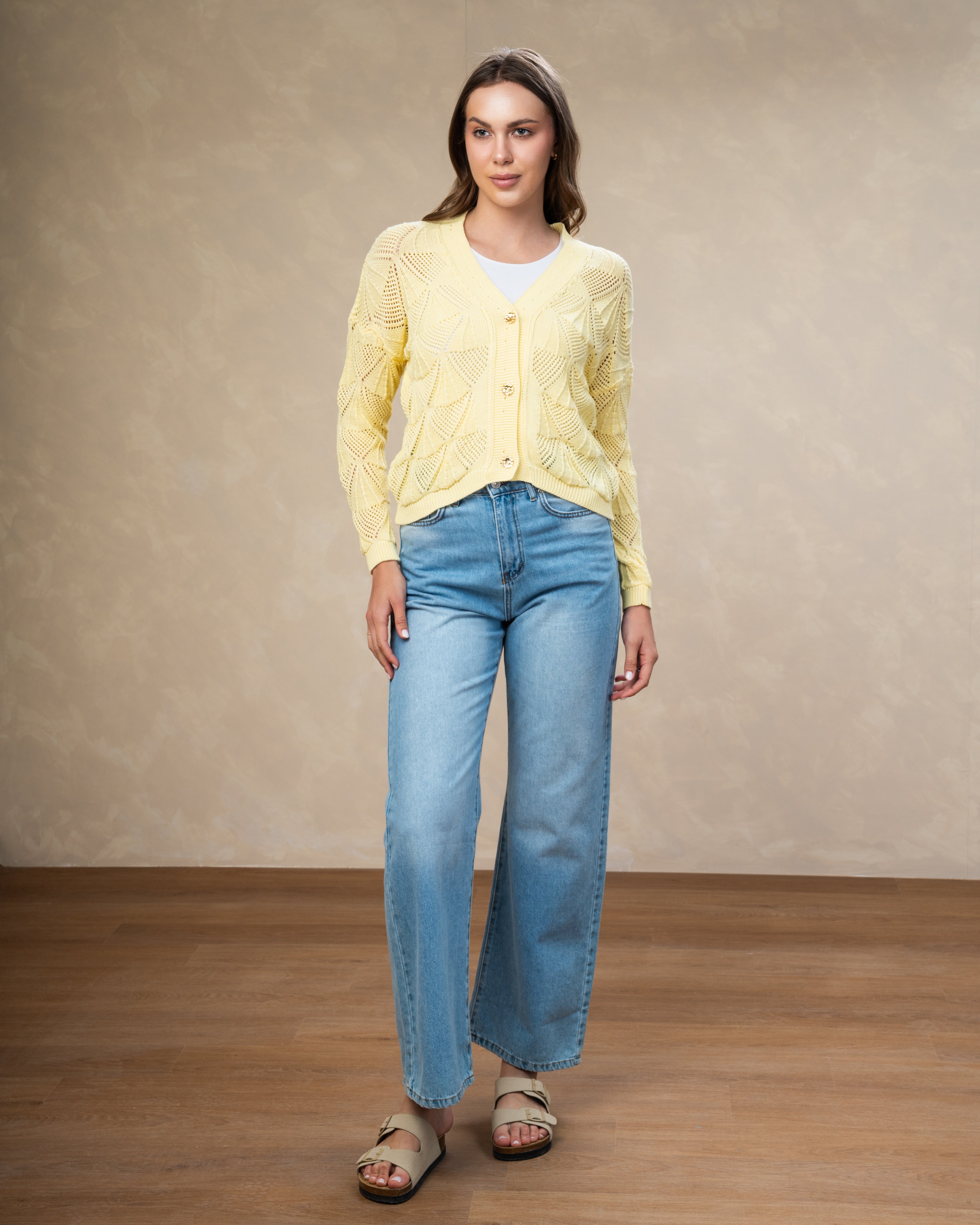 Knitwear Cardigan - With Gold Buttons