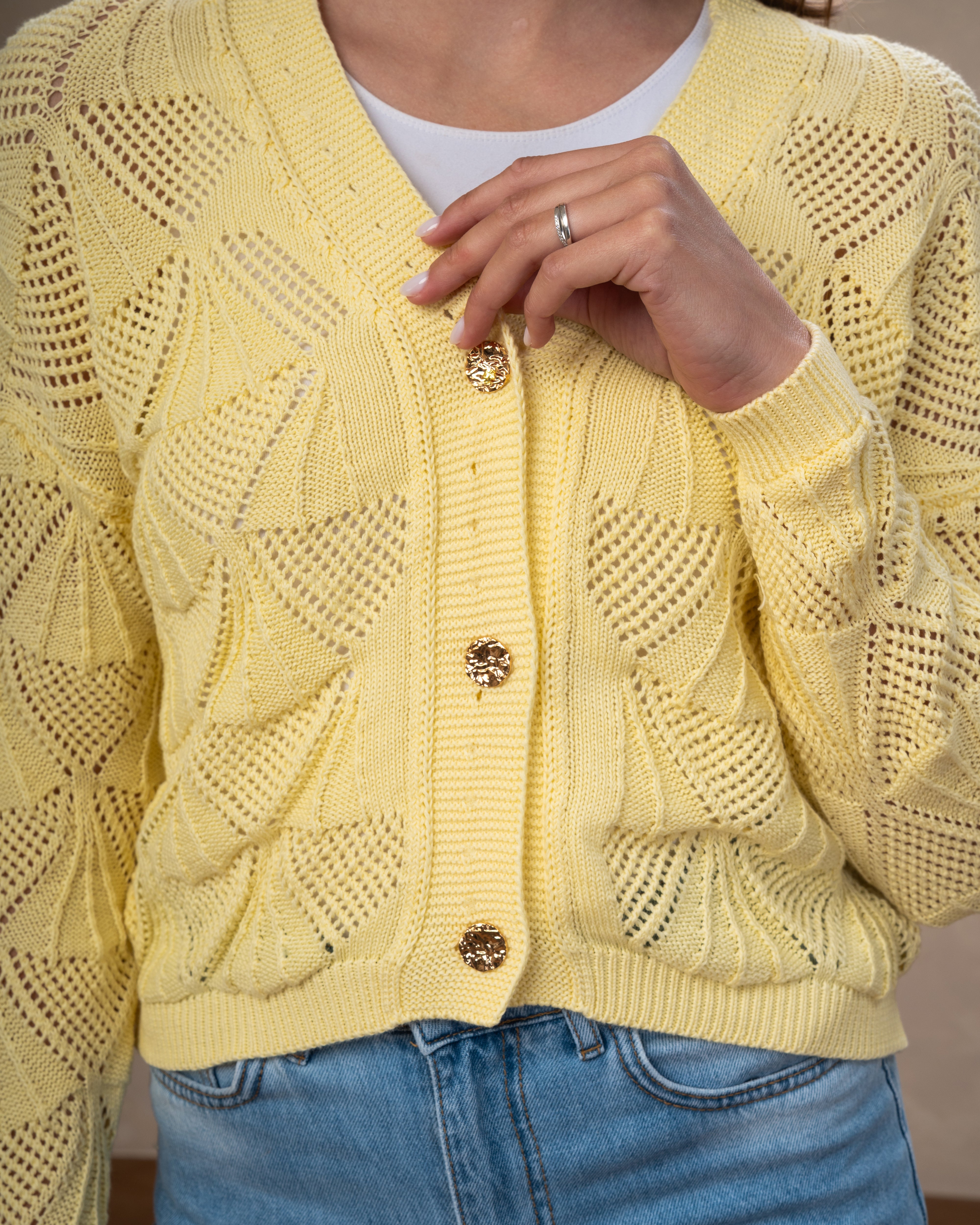 Knitwear Cardigan - With Gold Buttons