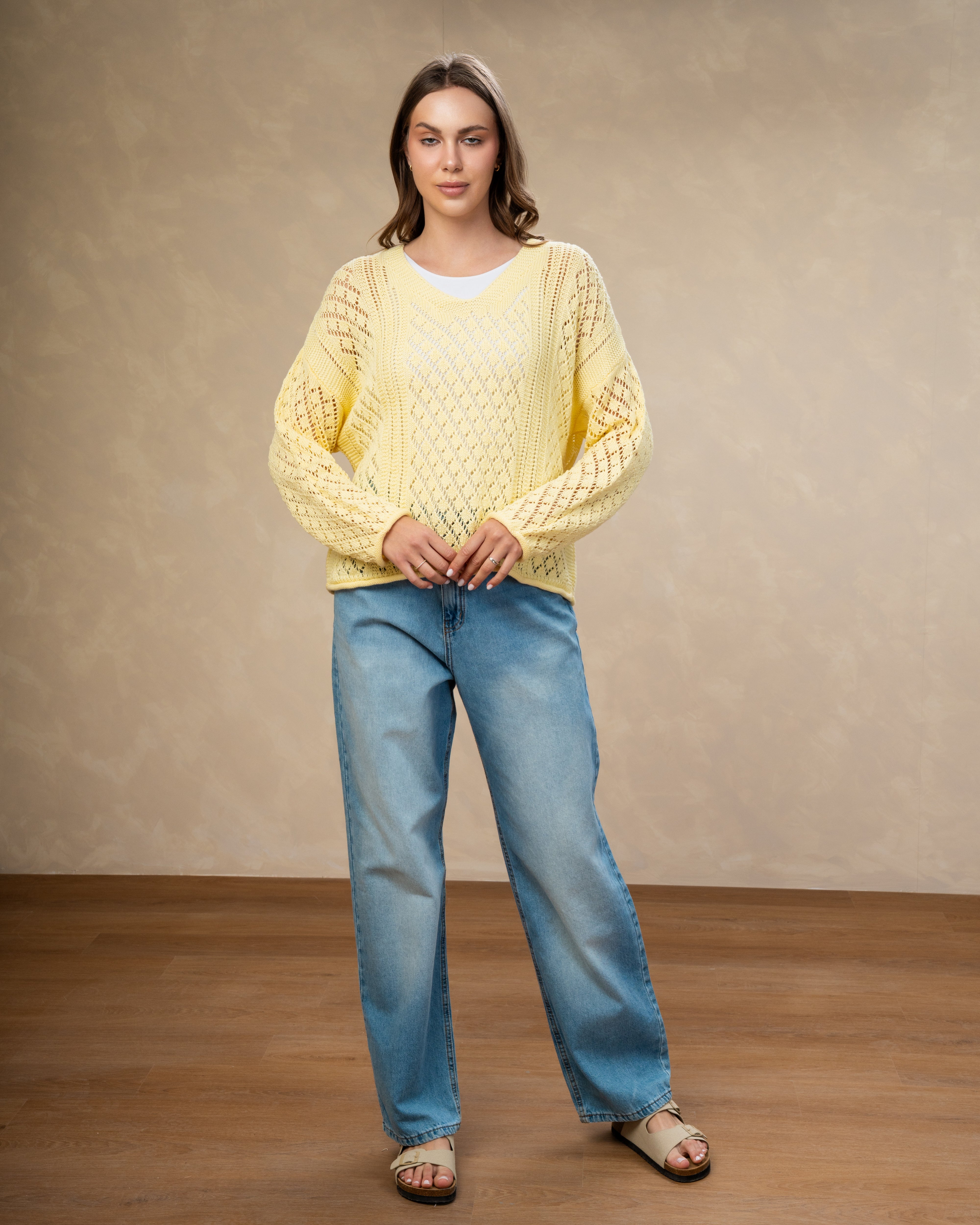 Knitwear Body With Cutout Triangles