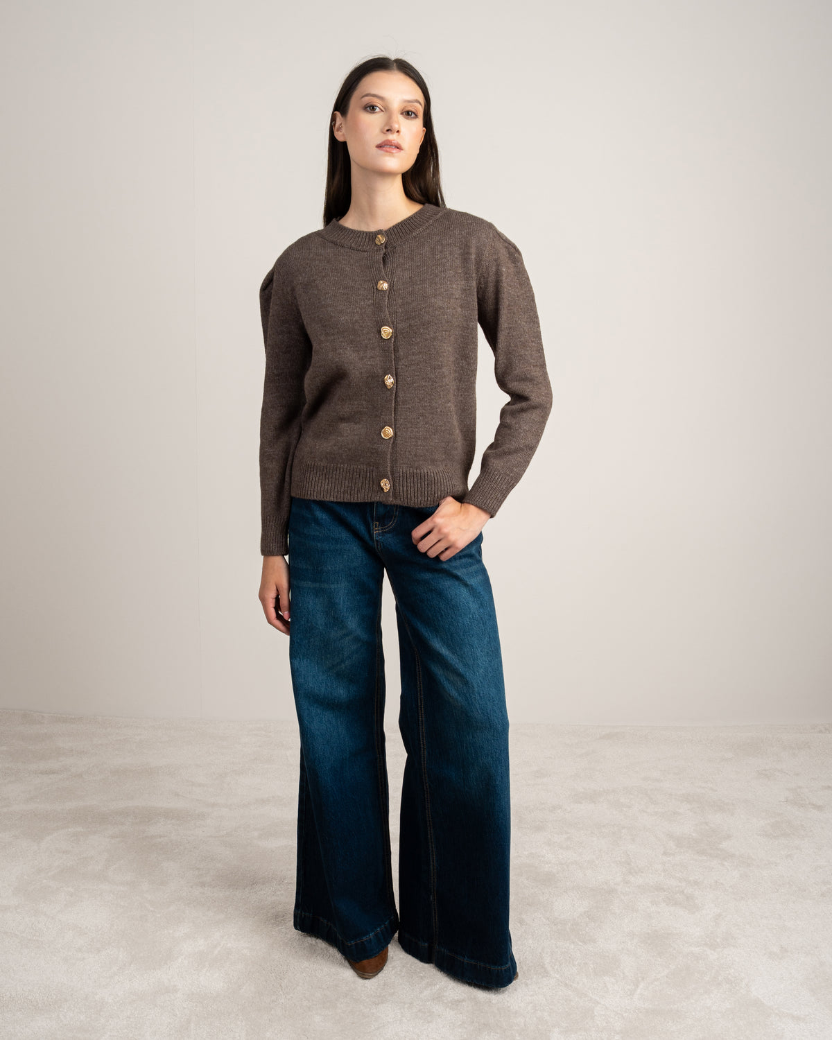 Knitwear Pullover - With Gold Buttons