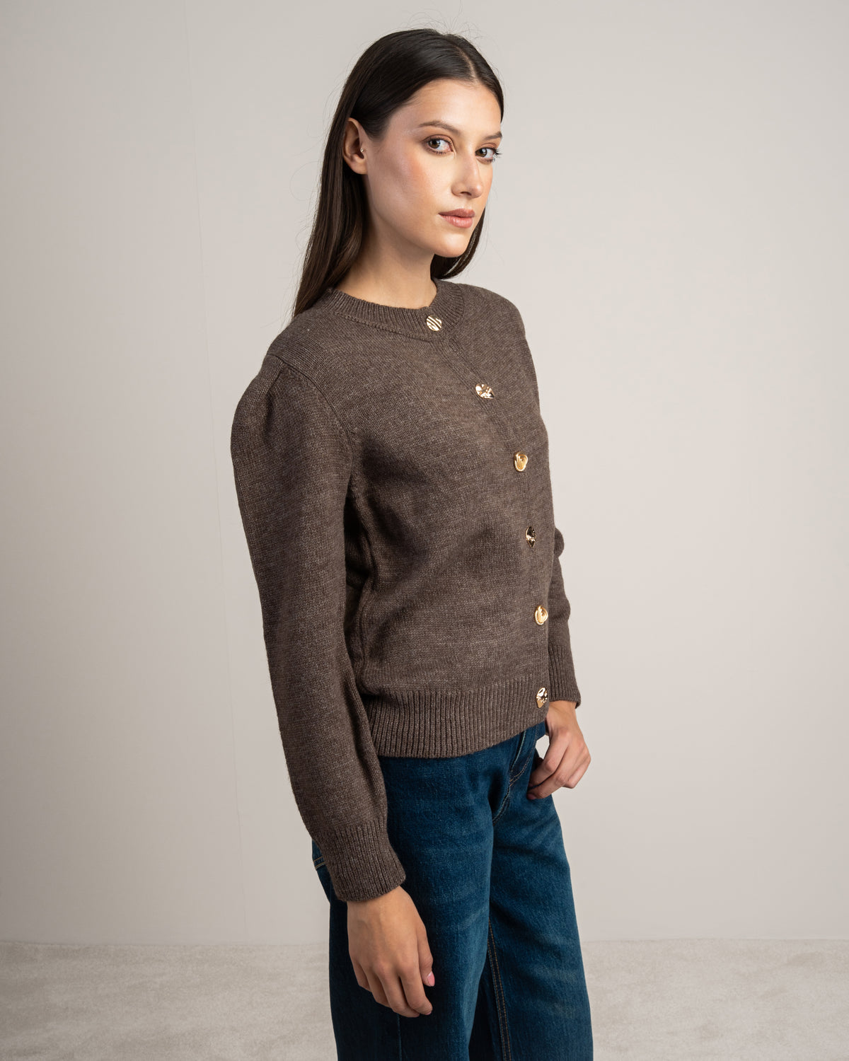 Knitwear Pullover - With Gold Buttons