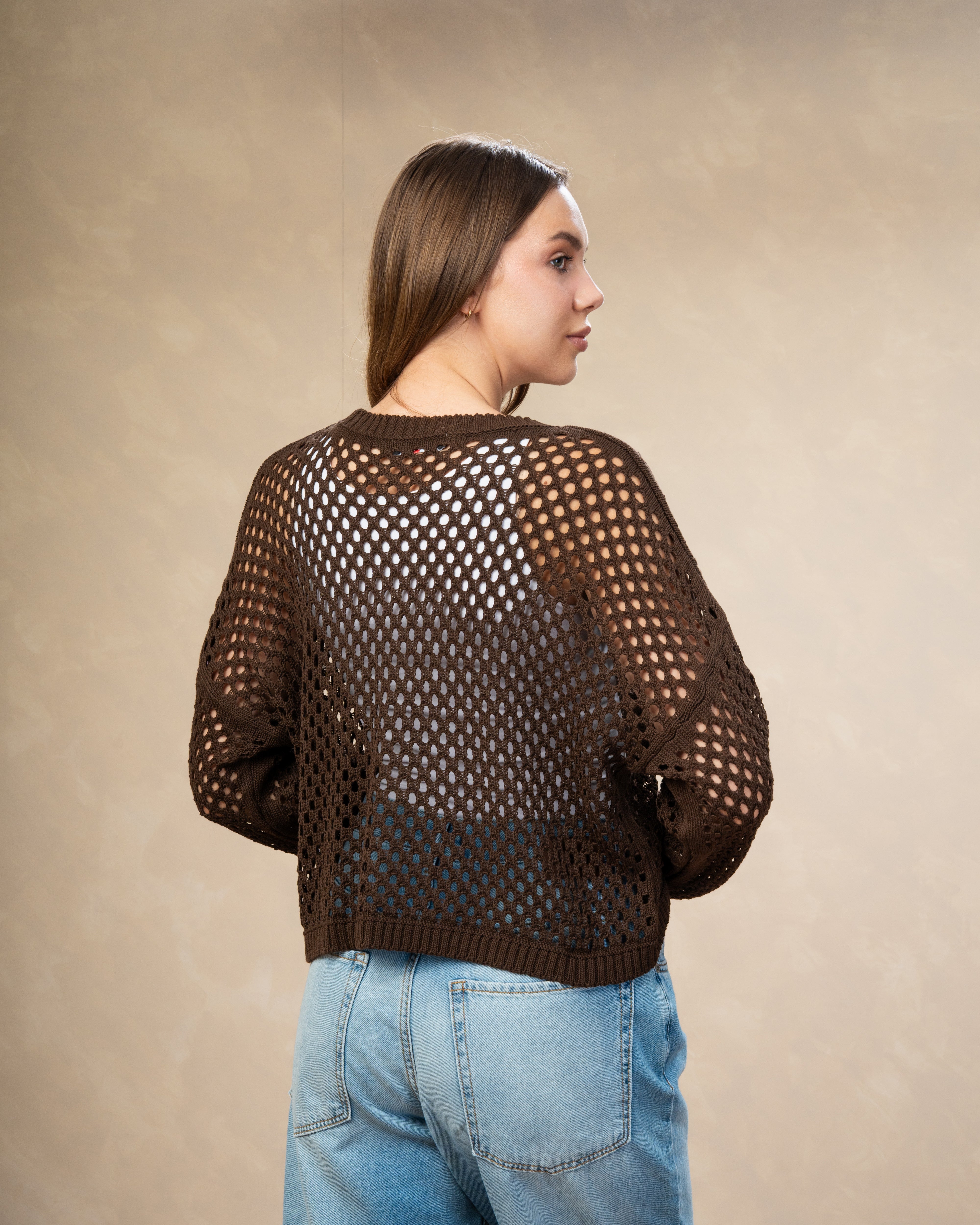 Knitwear Body With Small Cutout Squares